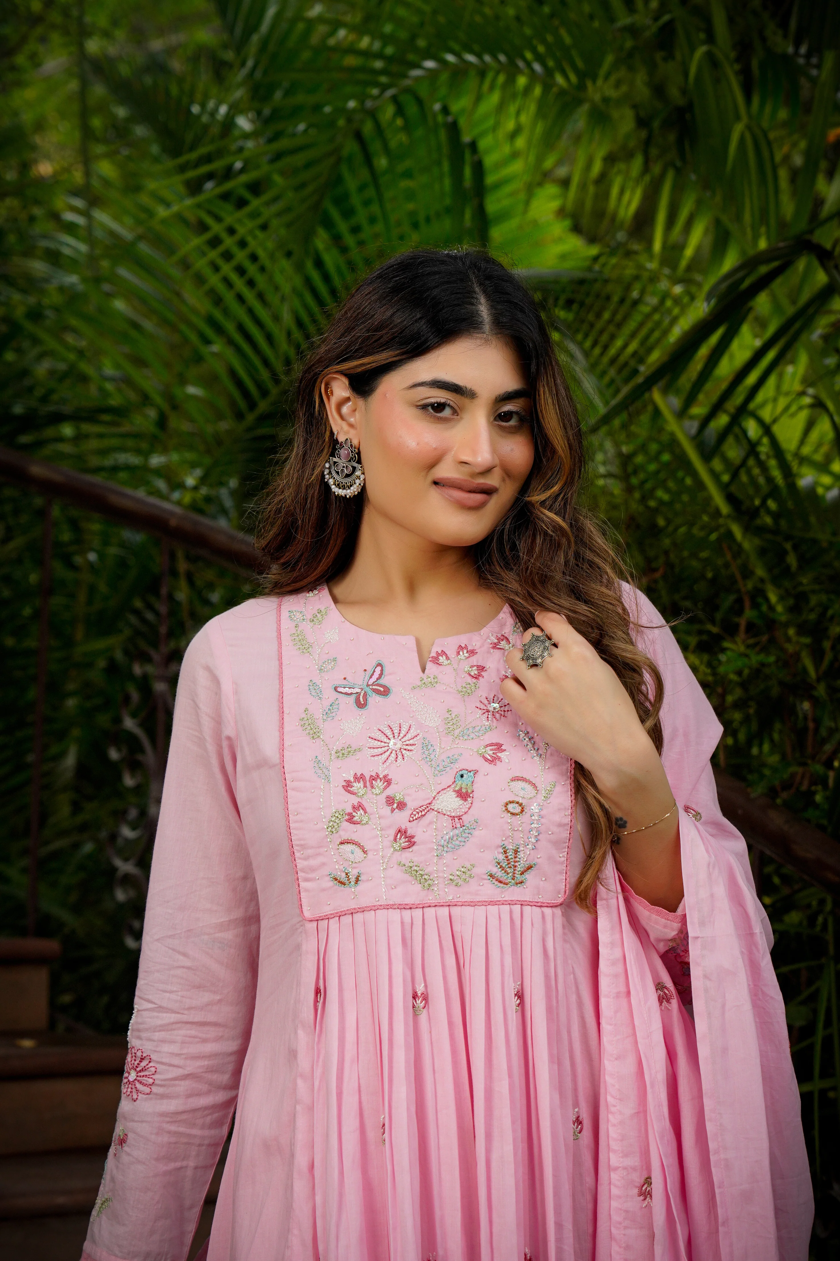 Blossom Pink Flared Suit Set - Image 4