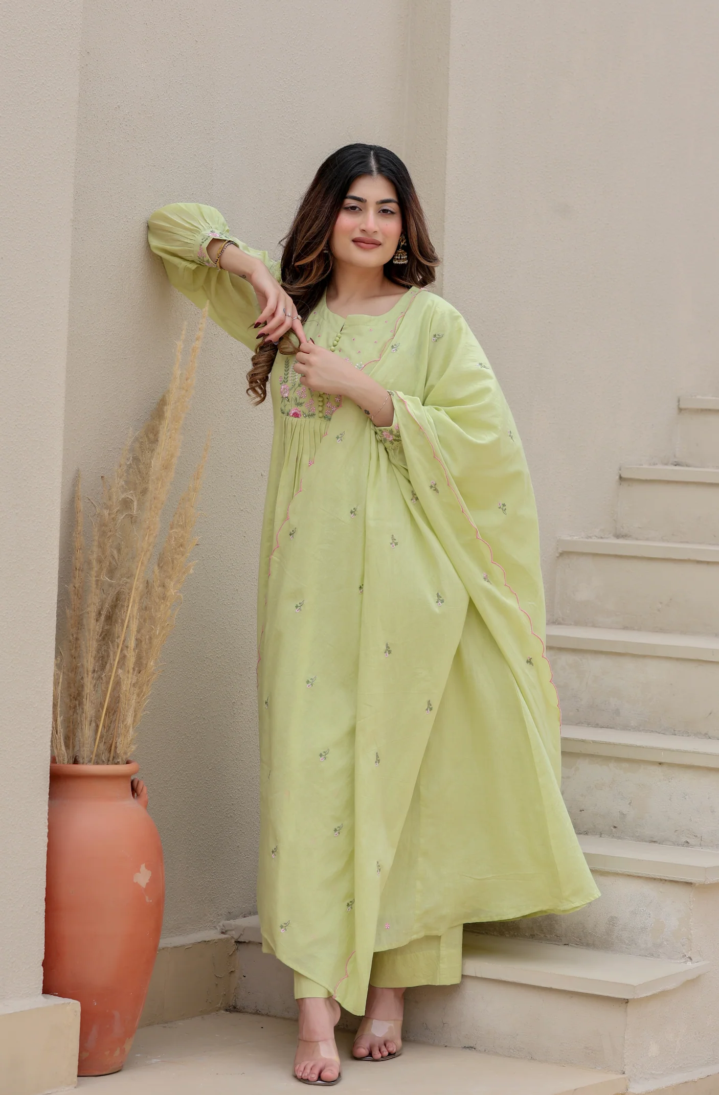 Pista Bloom Mulmul Suit Set - Image 3