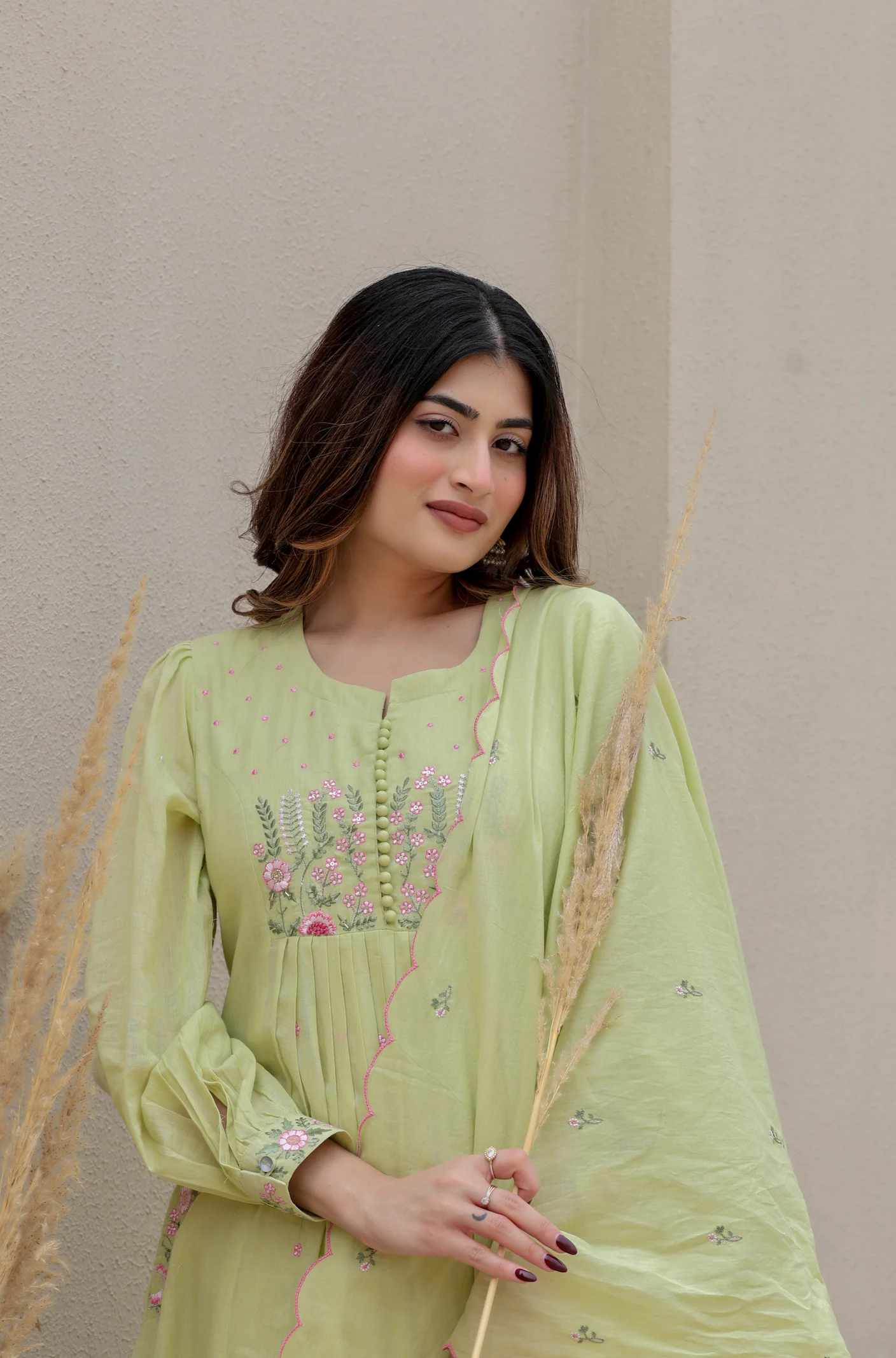 Pista Bloom Mulmul Suit Set - Image 4
