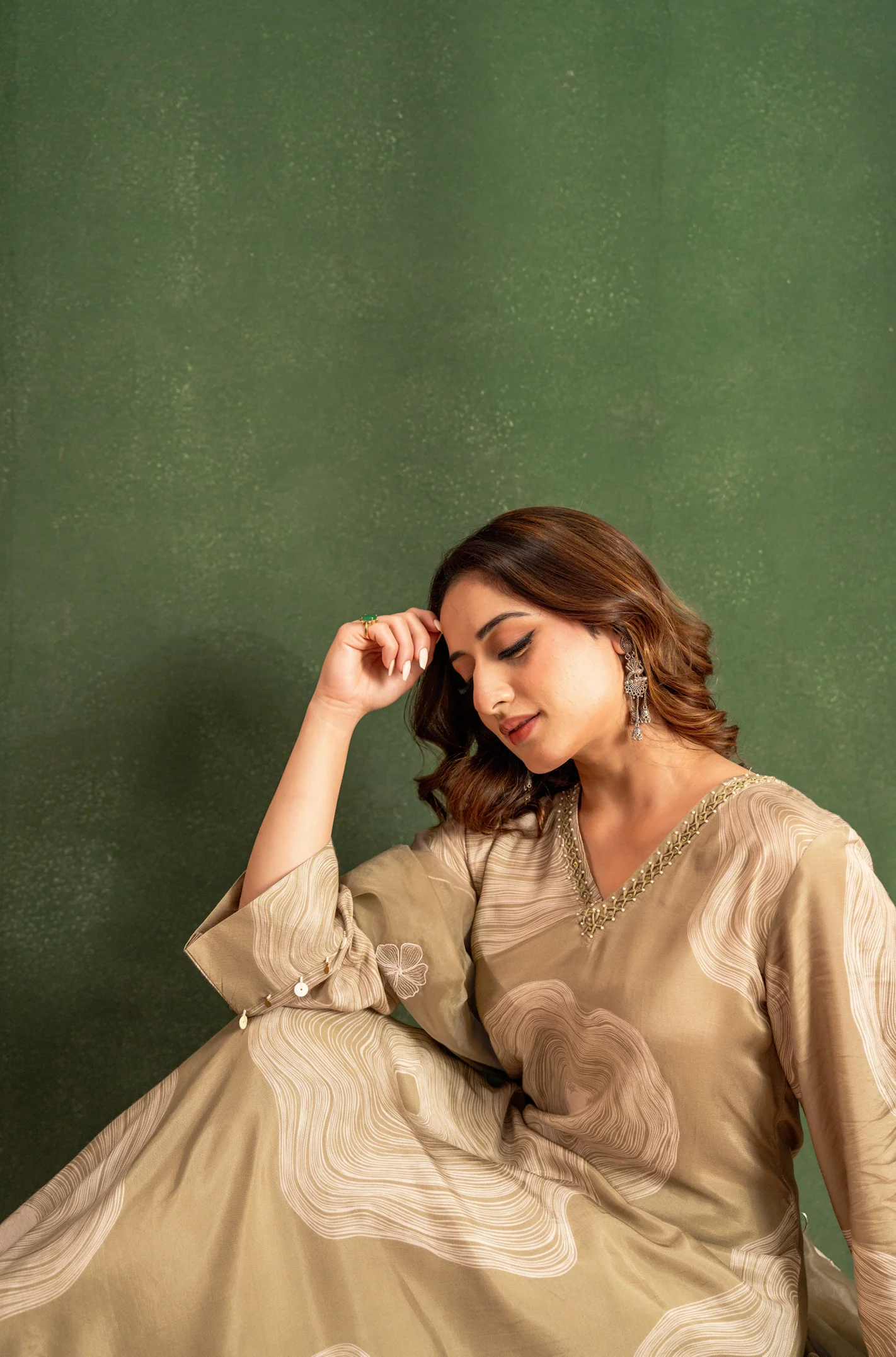 Sandstone Beige Muslin Suit Set - Image 17