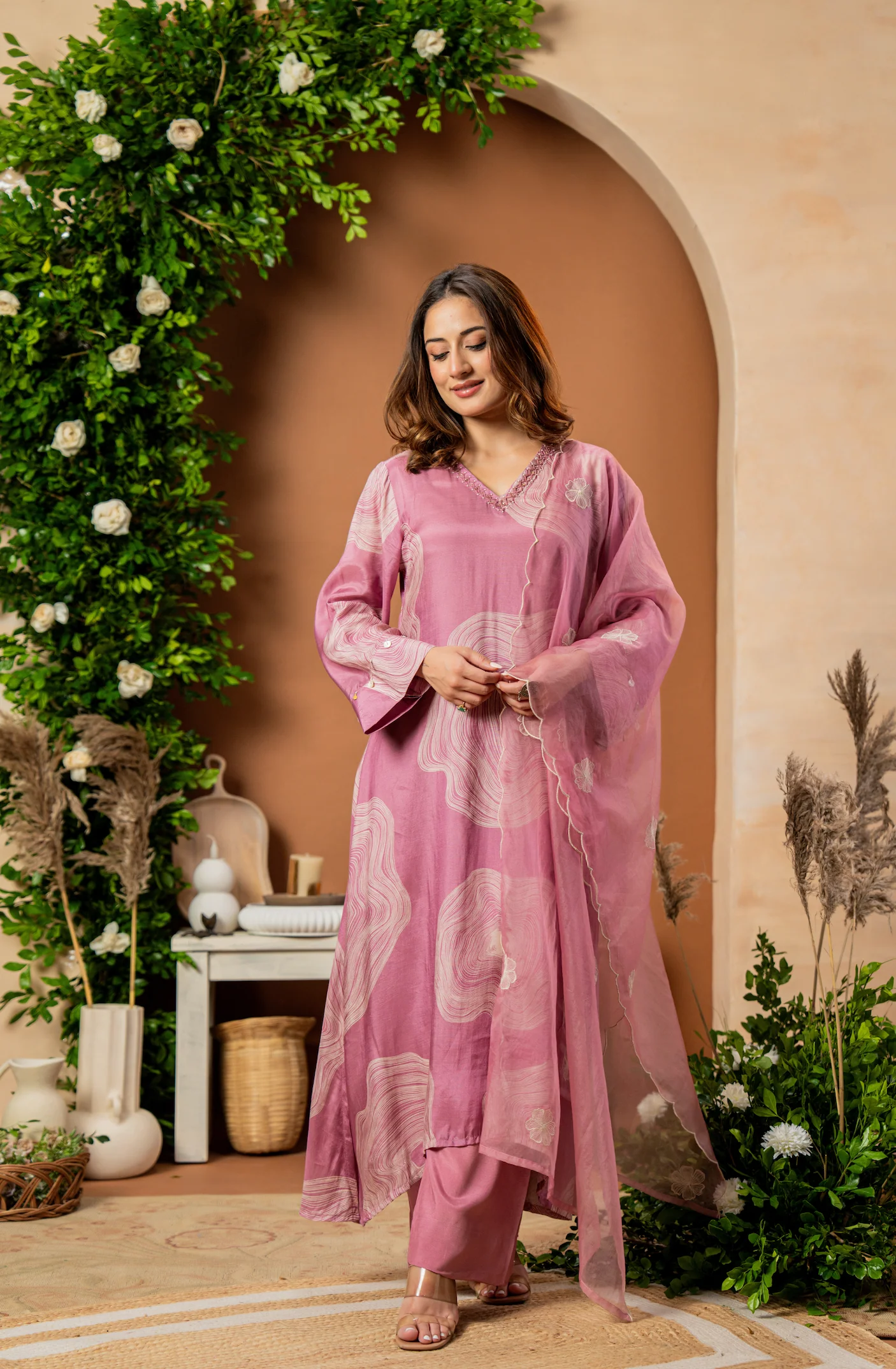 Blush Rose Muslin Suit Set - Image 4