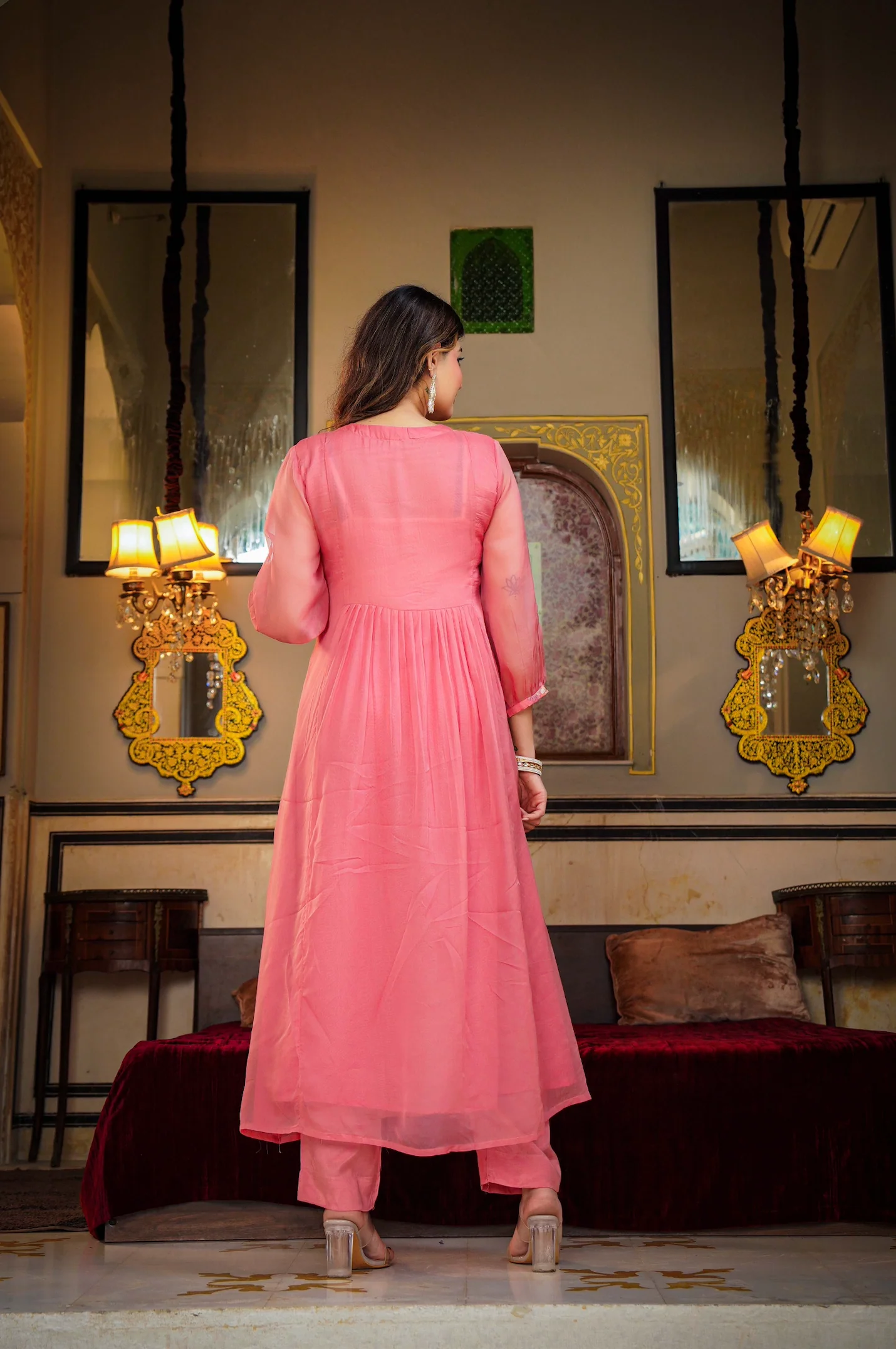 Blush Bloom Organza Suit Set - Image 12