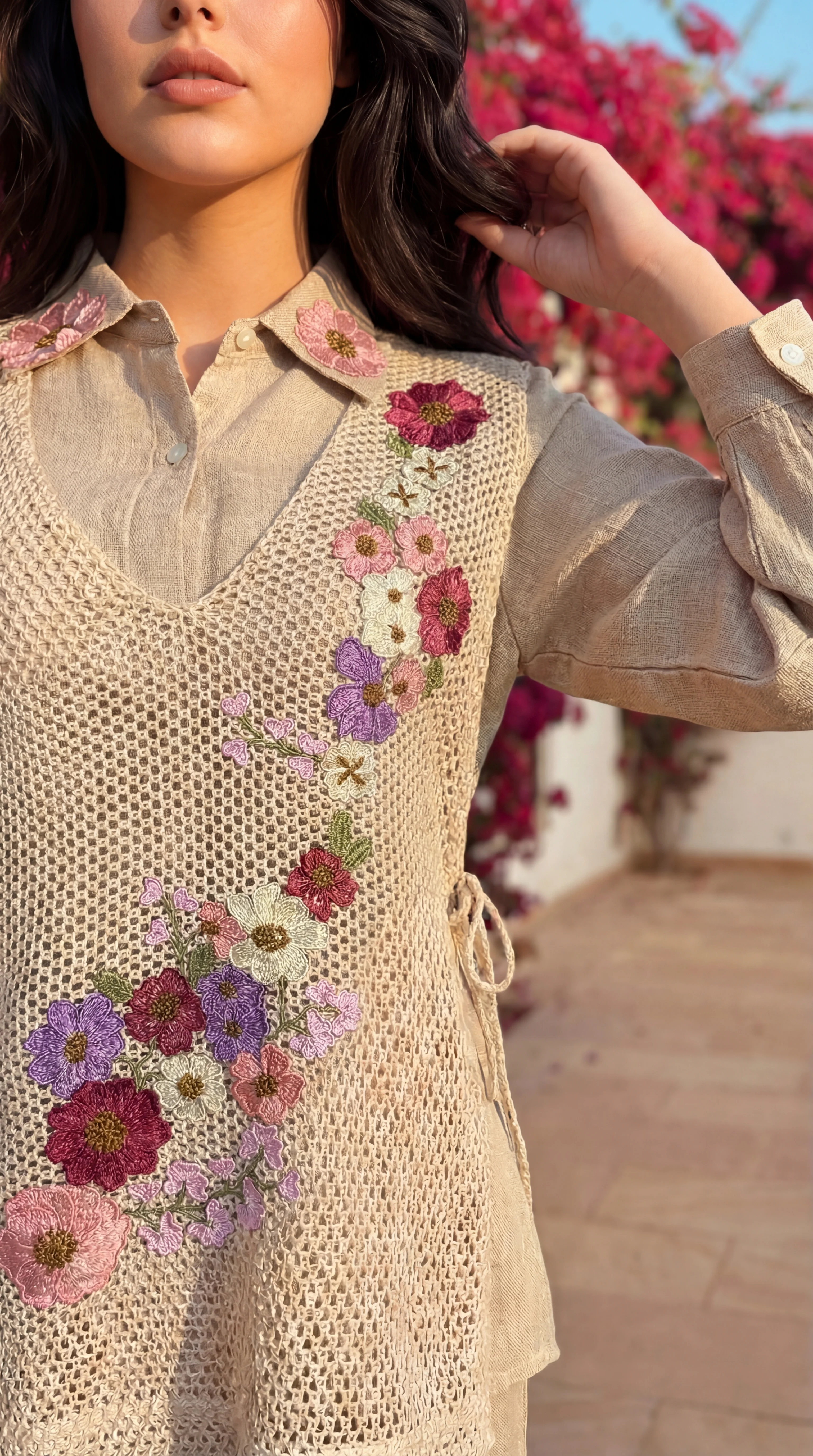 Shefali Floral Jute Co-ord Set - Image 10