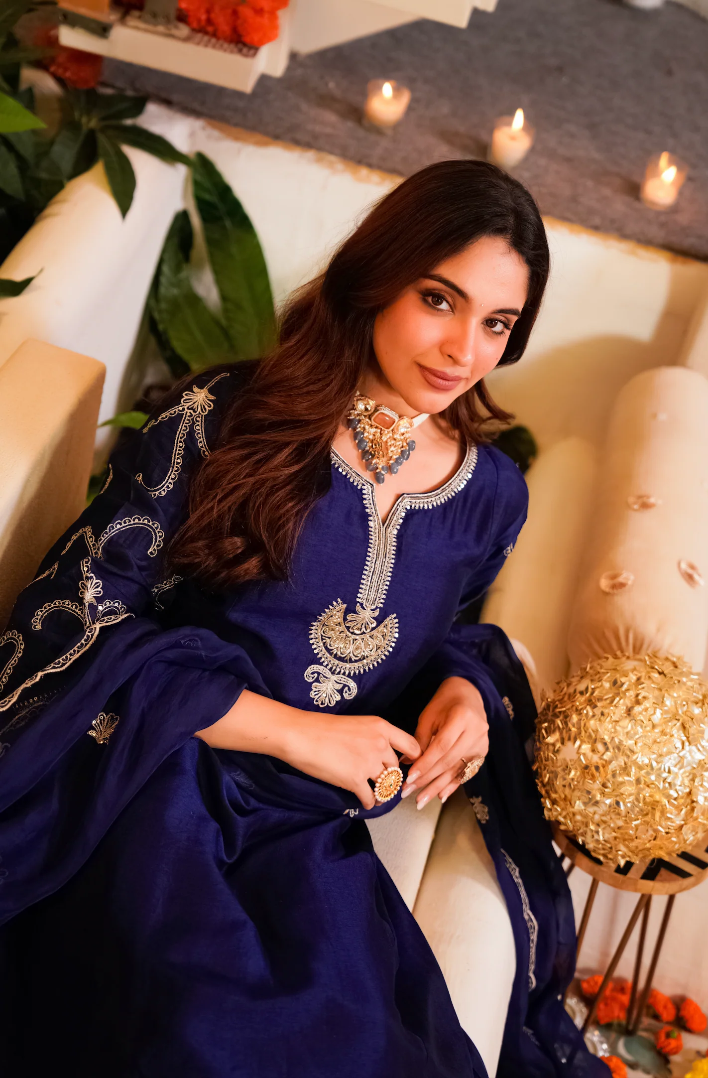 Midnight Majesty Russian Silk Suit Set - Image 13