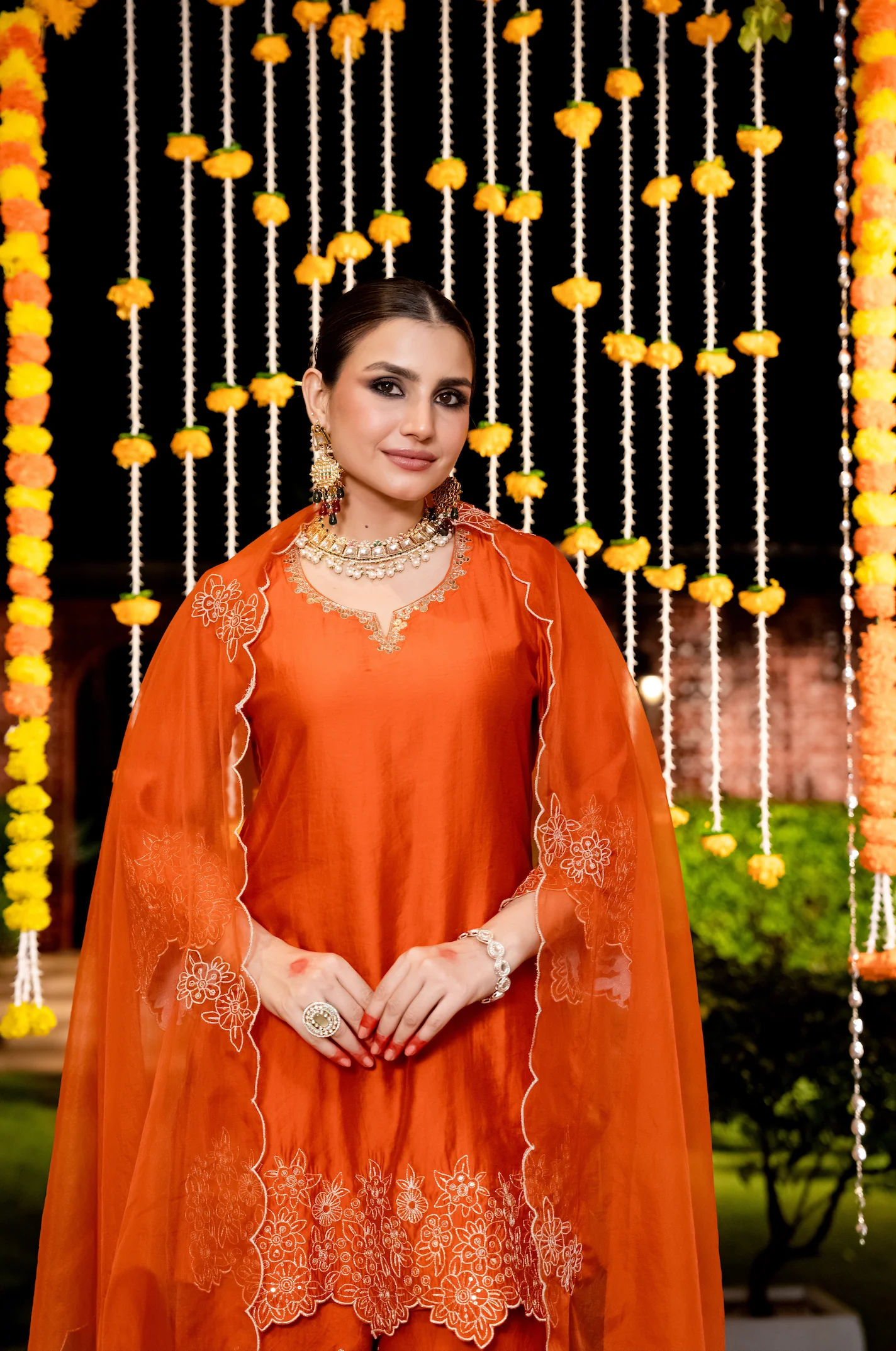 Amber Aura Satoori Silk Suit - Image 10
