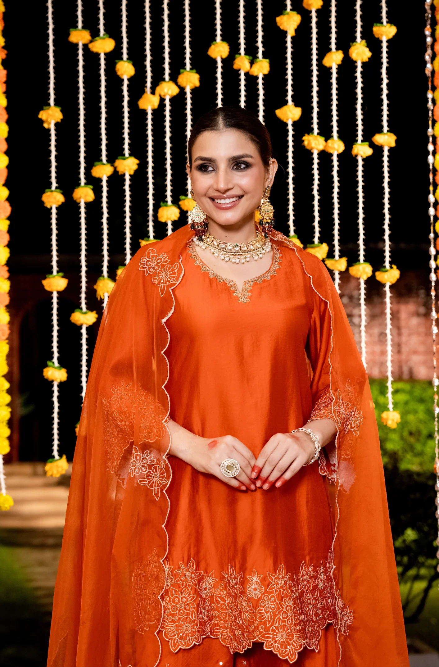 Amber Aura Satoori Silk Suit - Image 11
