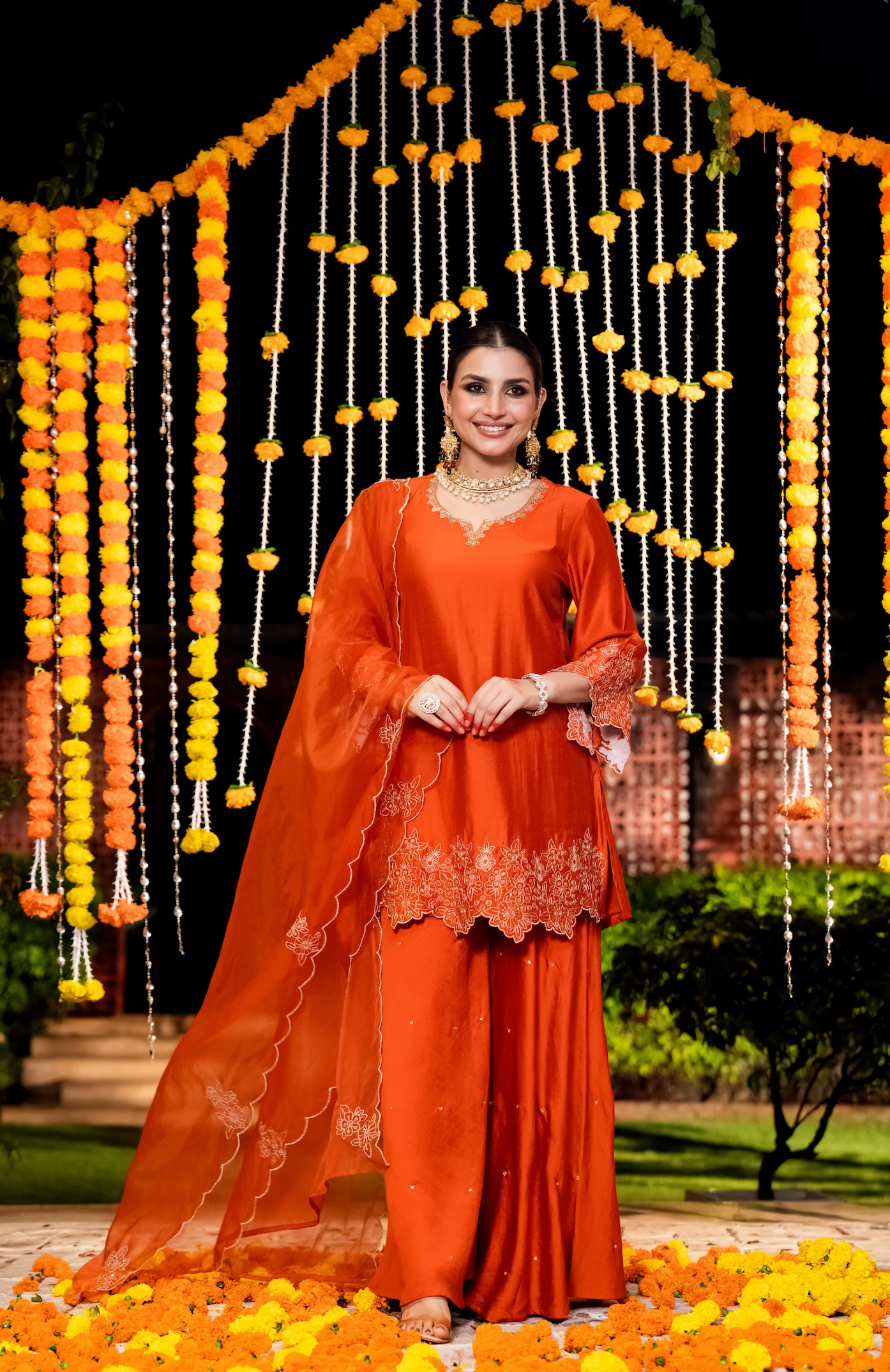 Amber Aura Satoori Silk Suit - Image 3