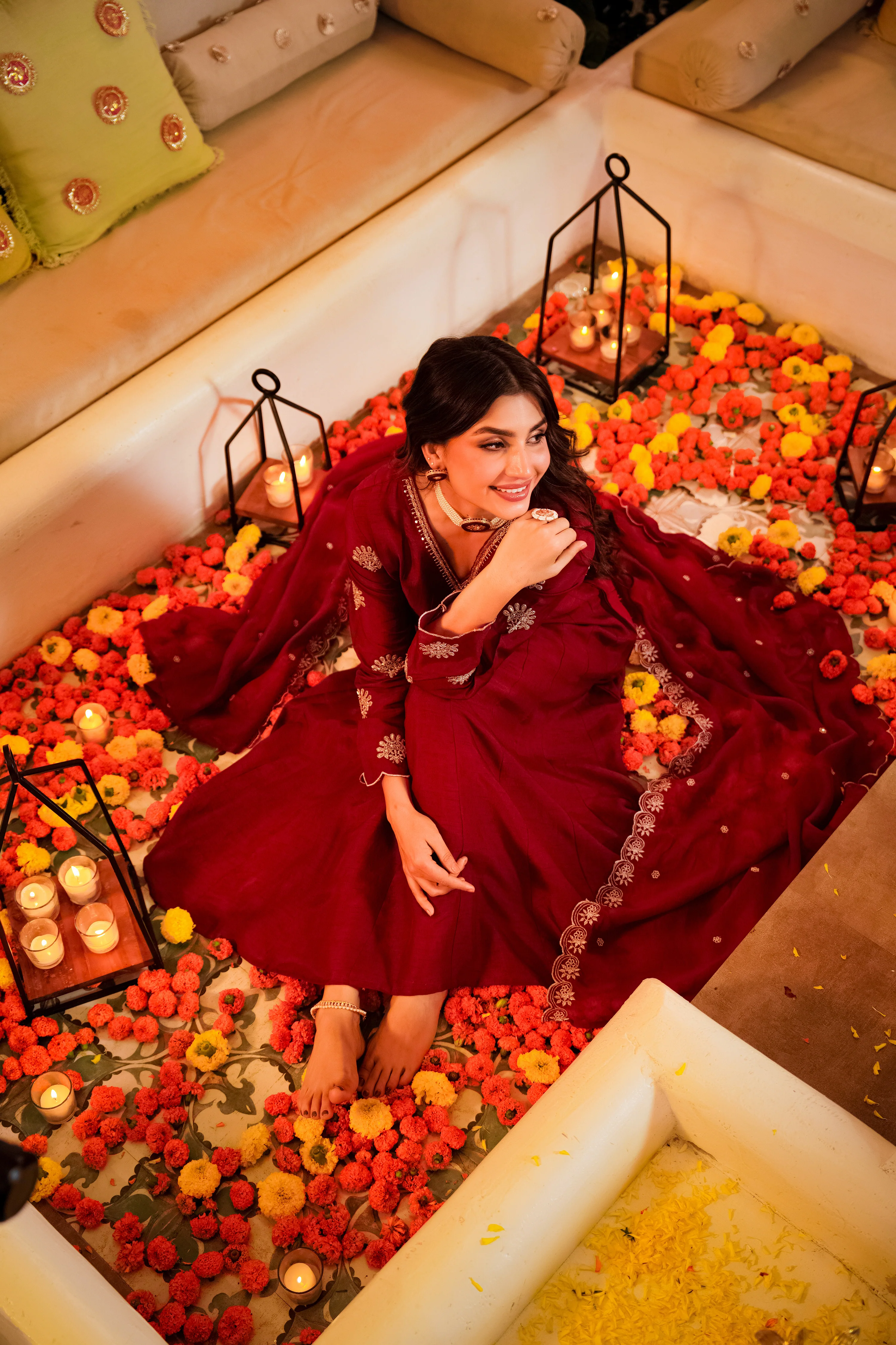 Crimson Royale Satori Silk Suit Set - Image 12