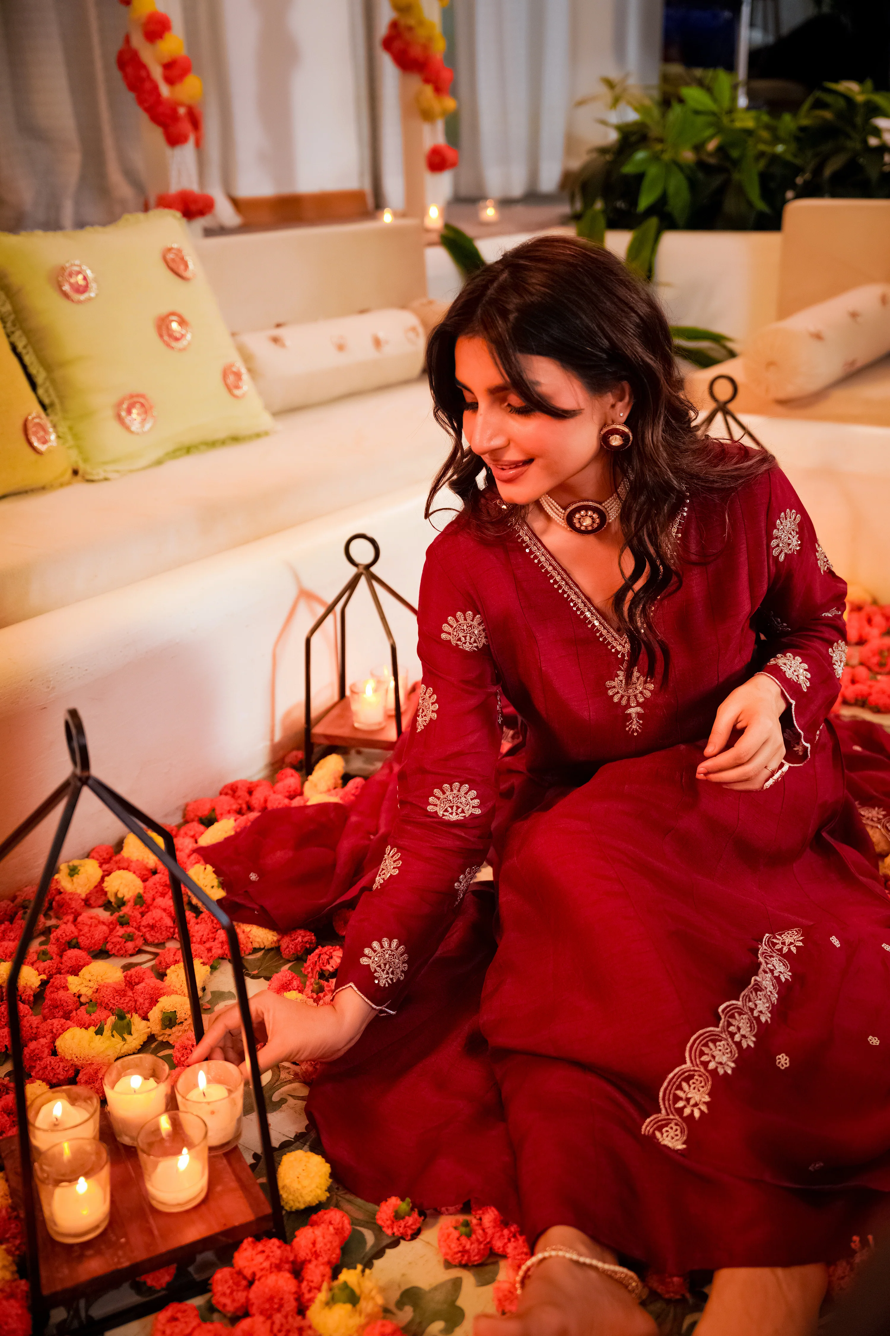 Crimson Royale Satori Silk Suit Set - Image 14