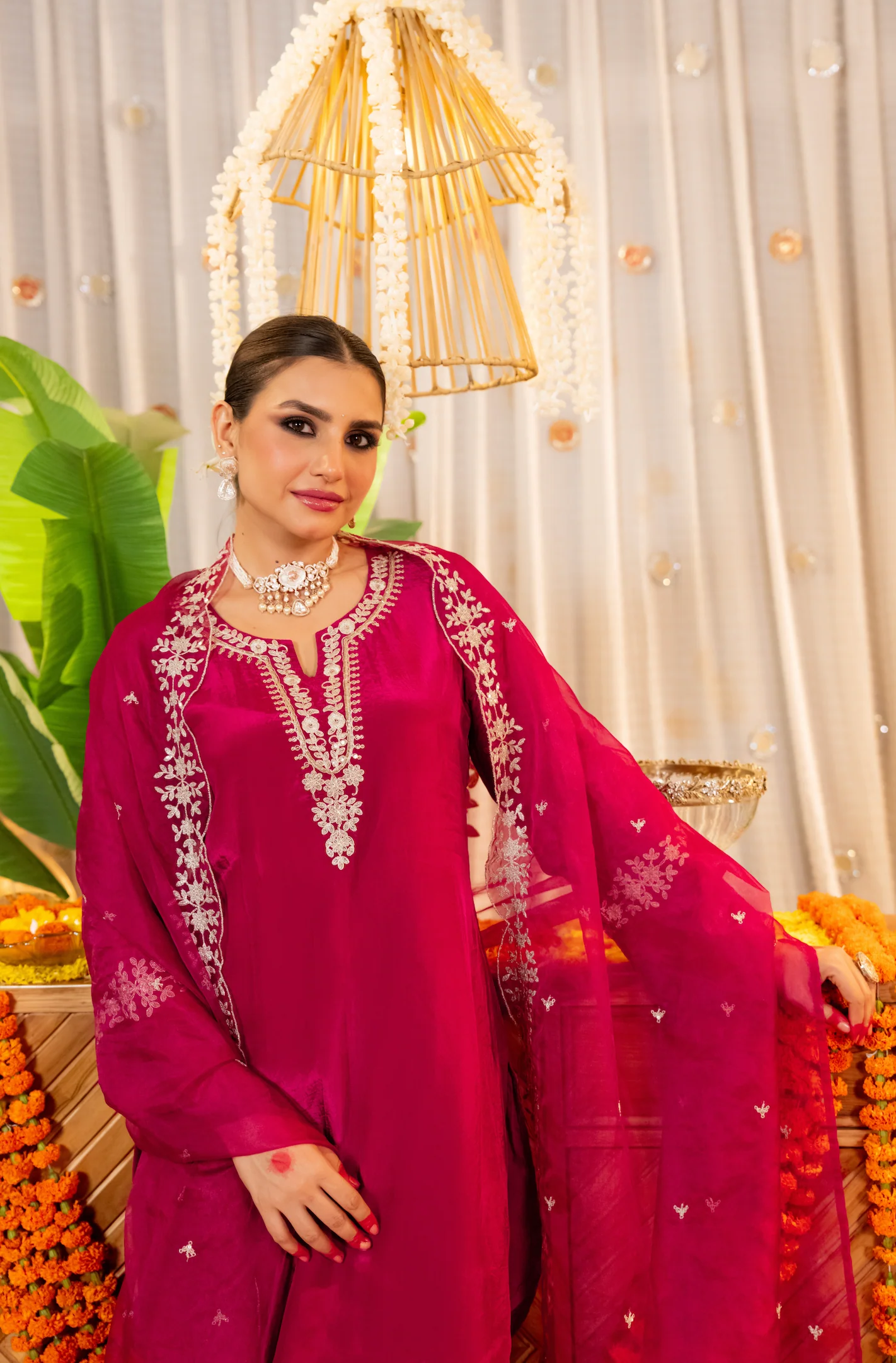 Rosette Radiance Organza Suit Set - Image 10