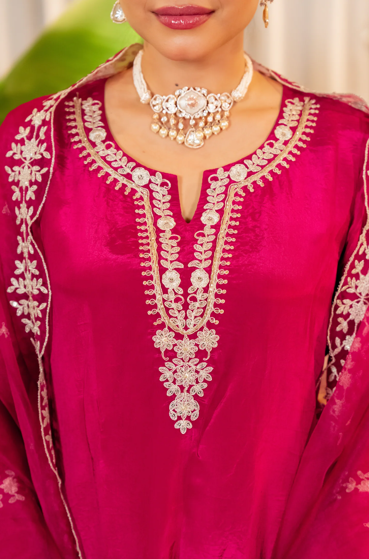 Rosette Radiance Organza Suit Set - Image 12
