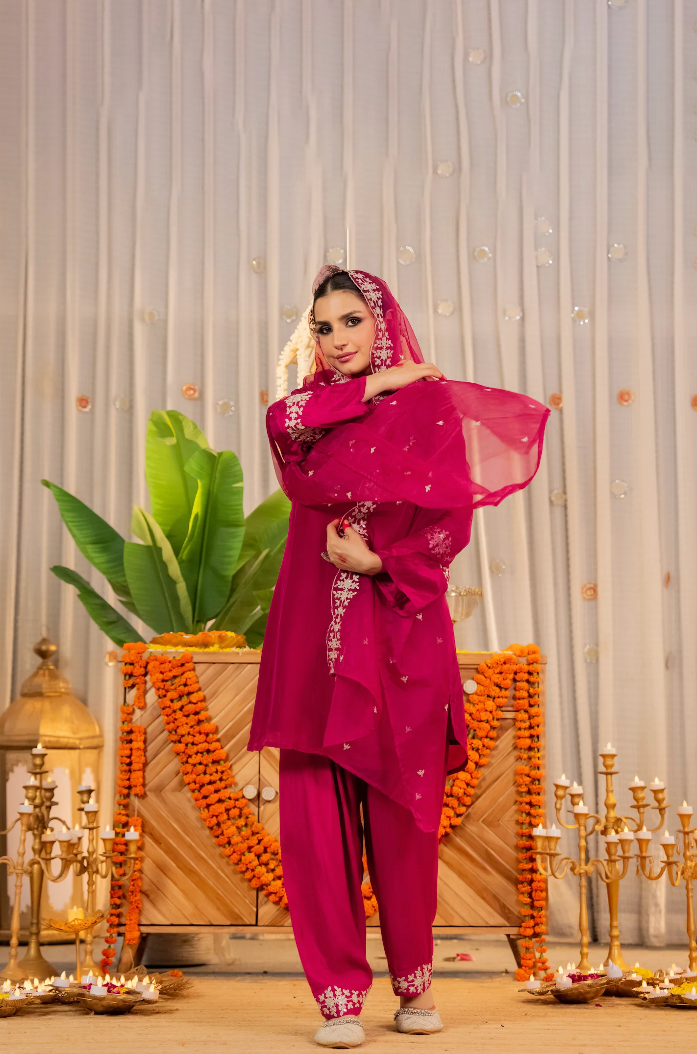 Rosette Radiance Organza Suit Set - Image 6