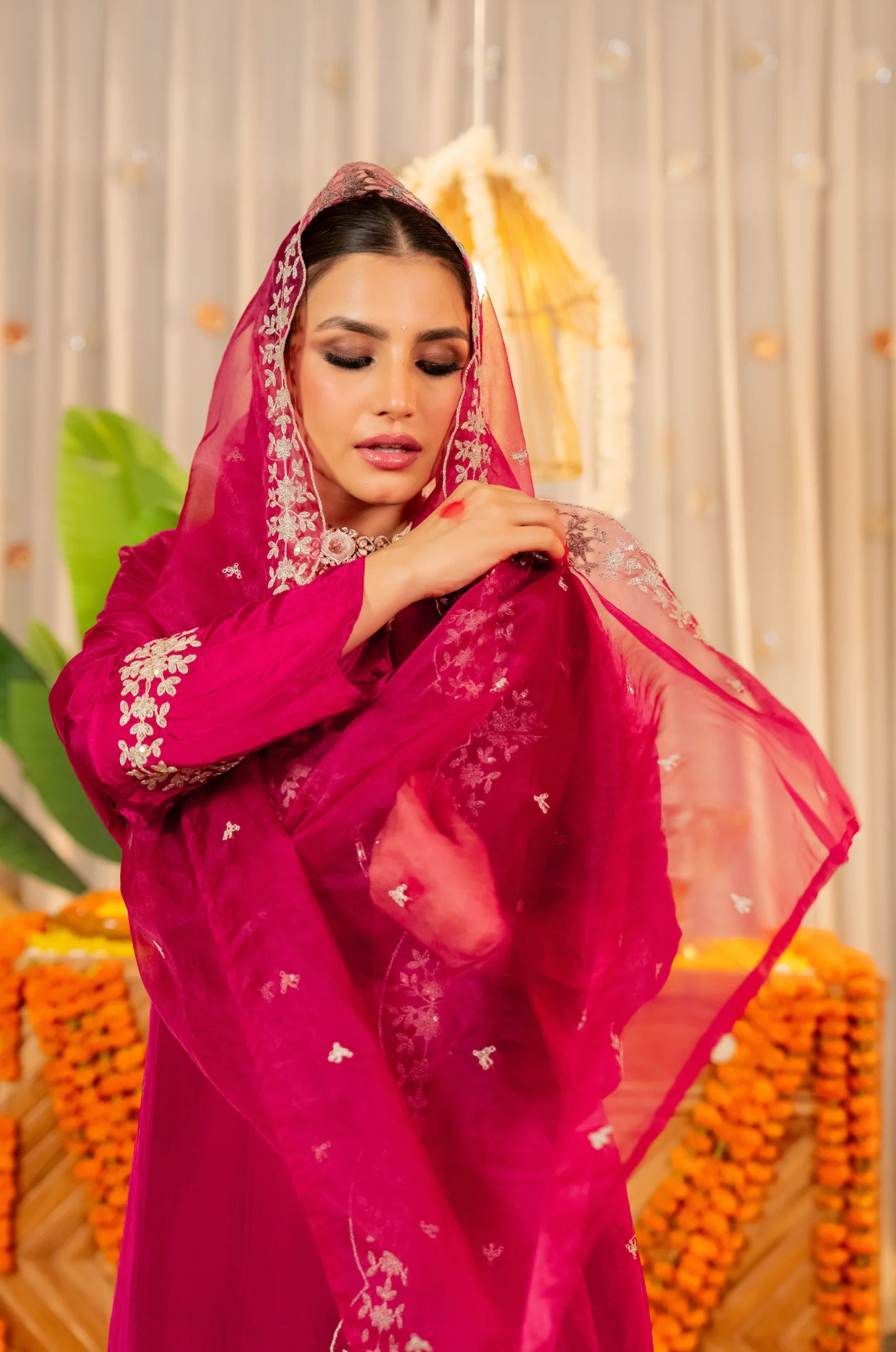 Rosette Radiance Organza Suit Set - Image 7