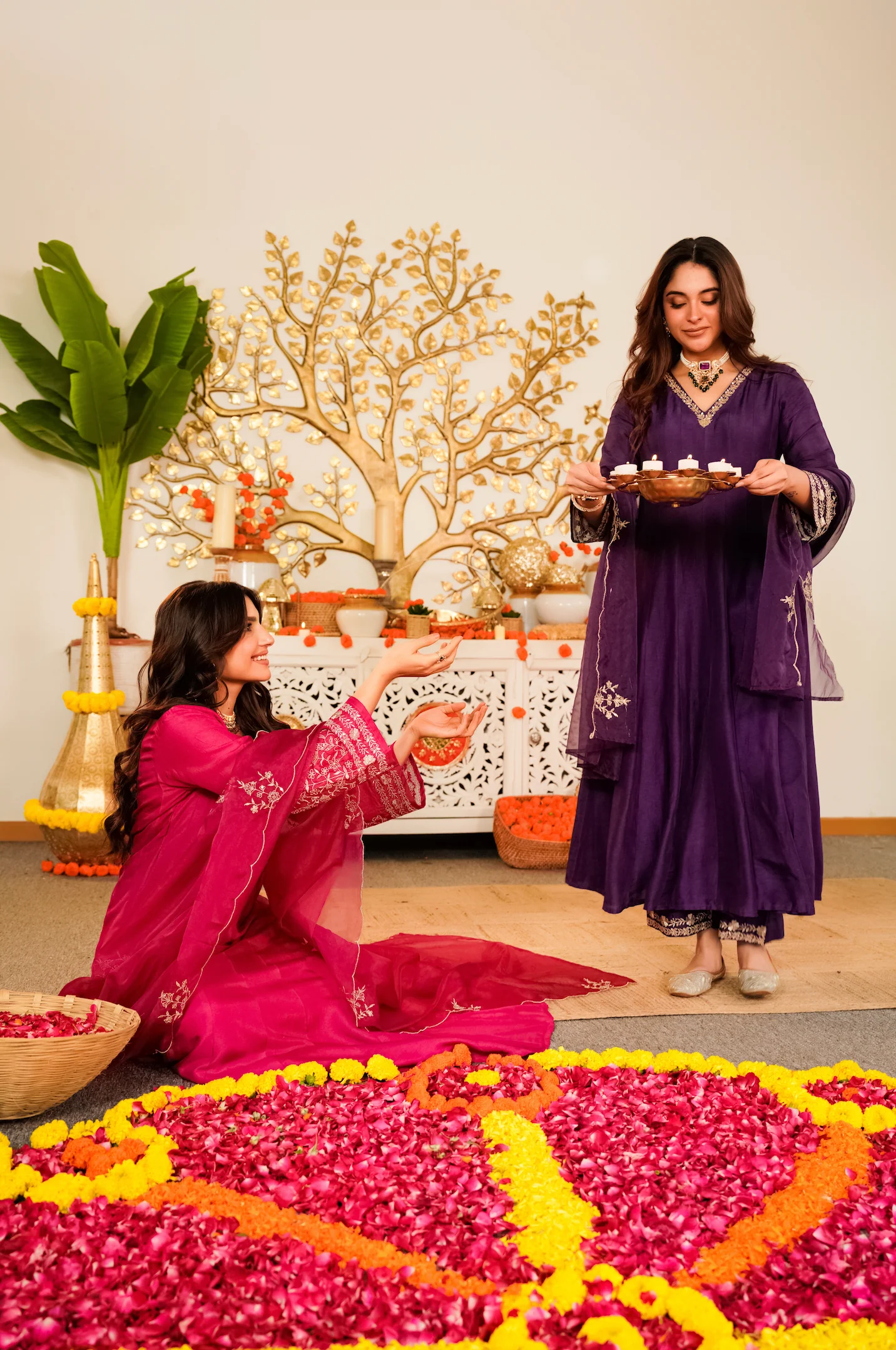 Amethyst Aura Russian Silk Suit Set - Image 20
