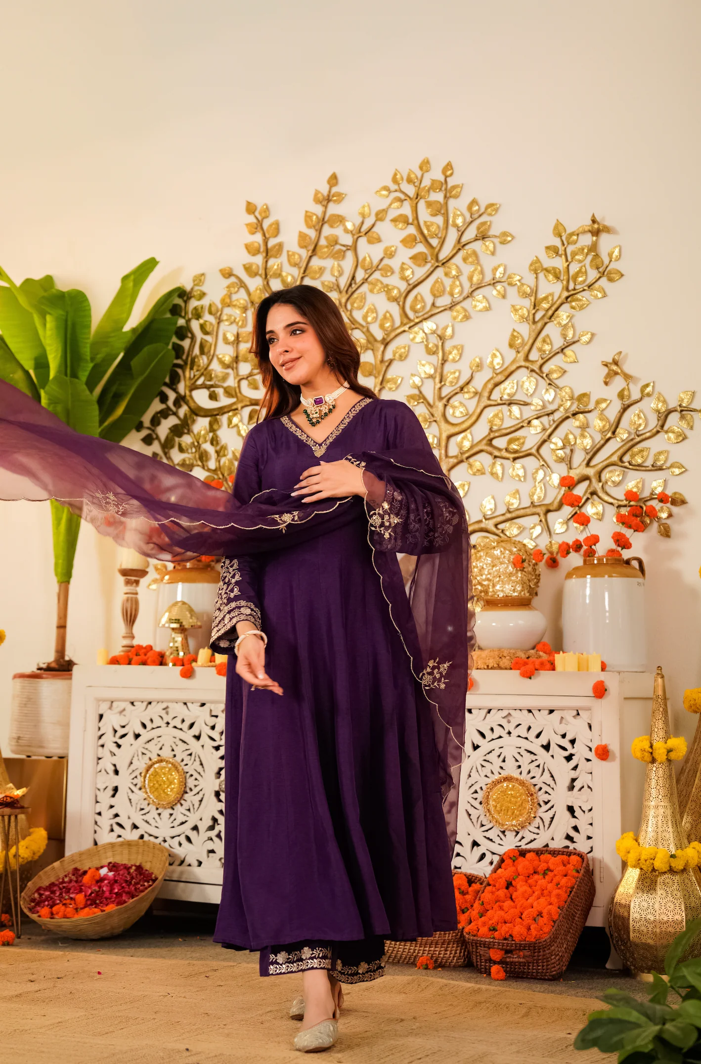 Amethyst Aura Russian Silk Suit Set - Image 5