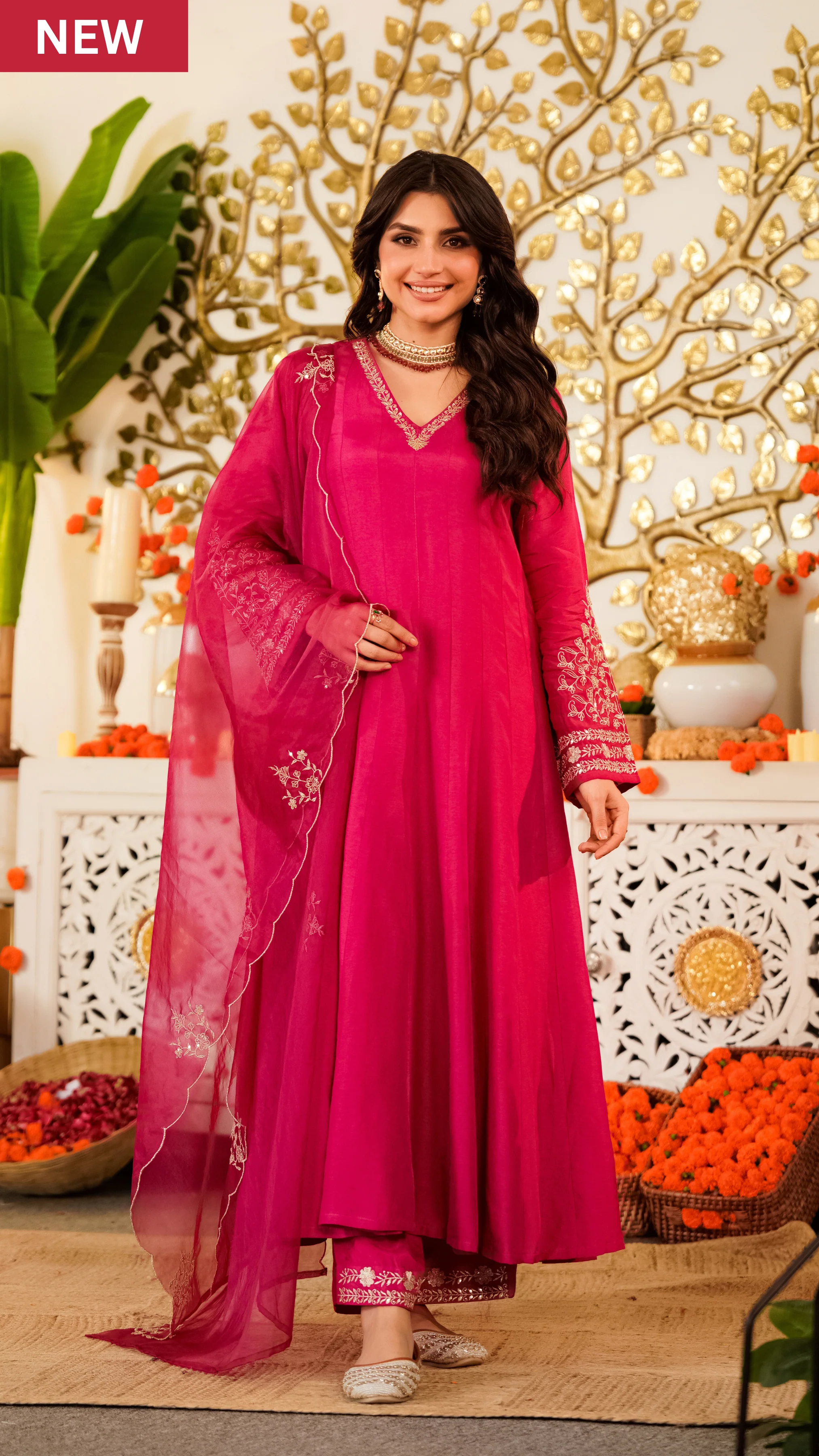 Ruby Bloom Russian Silk Suit Set