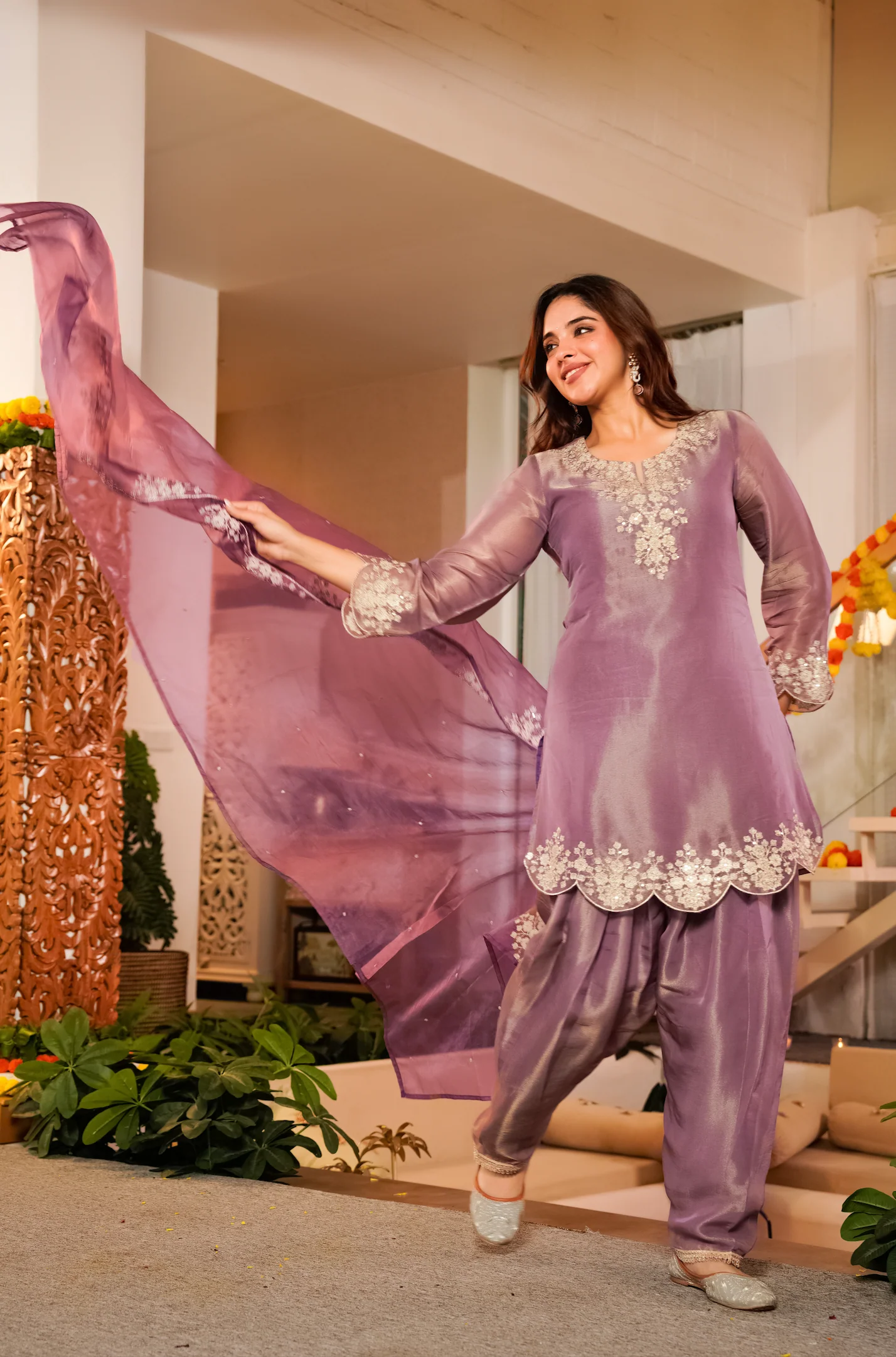 Lavender Bloom Tissue Suit Set - Image 10