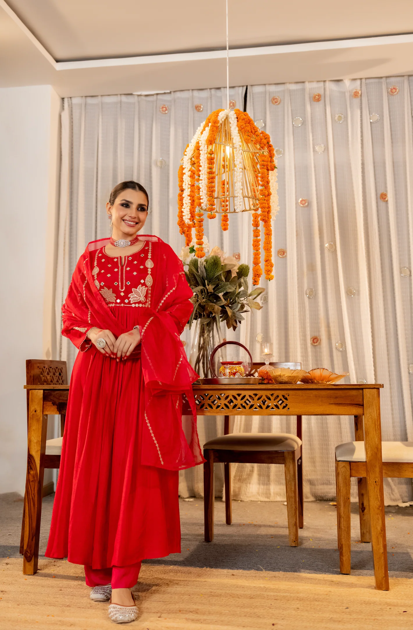 Pink Aura Russian Silk Suit Set - Image 10