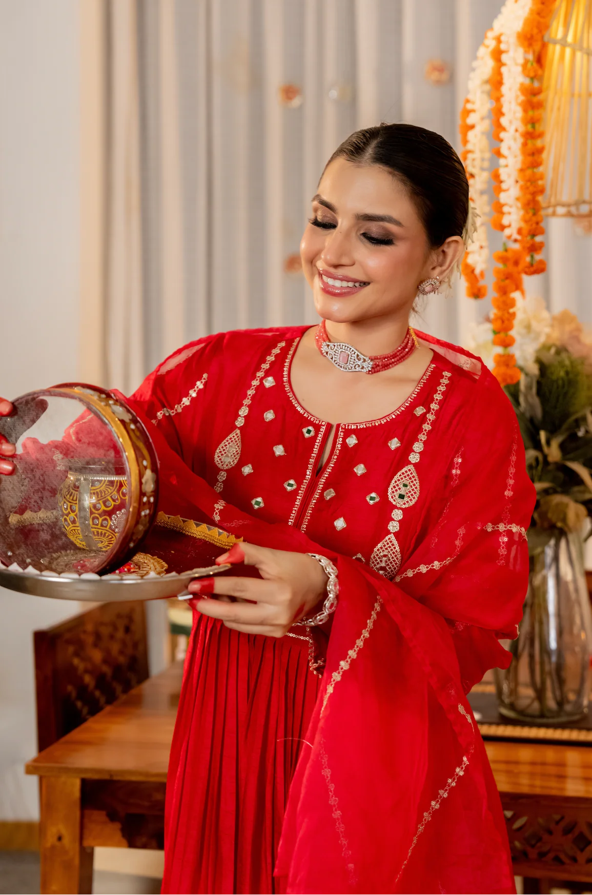 Pink Aura Russian Silk Suit Set - Image 14