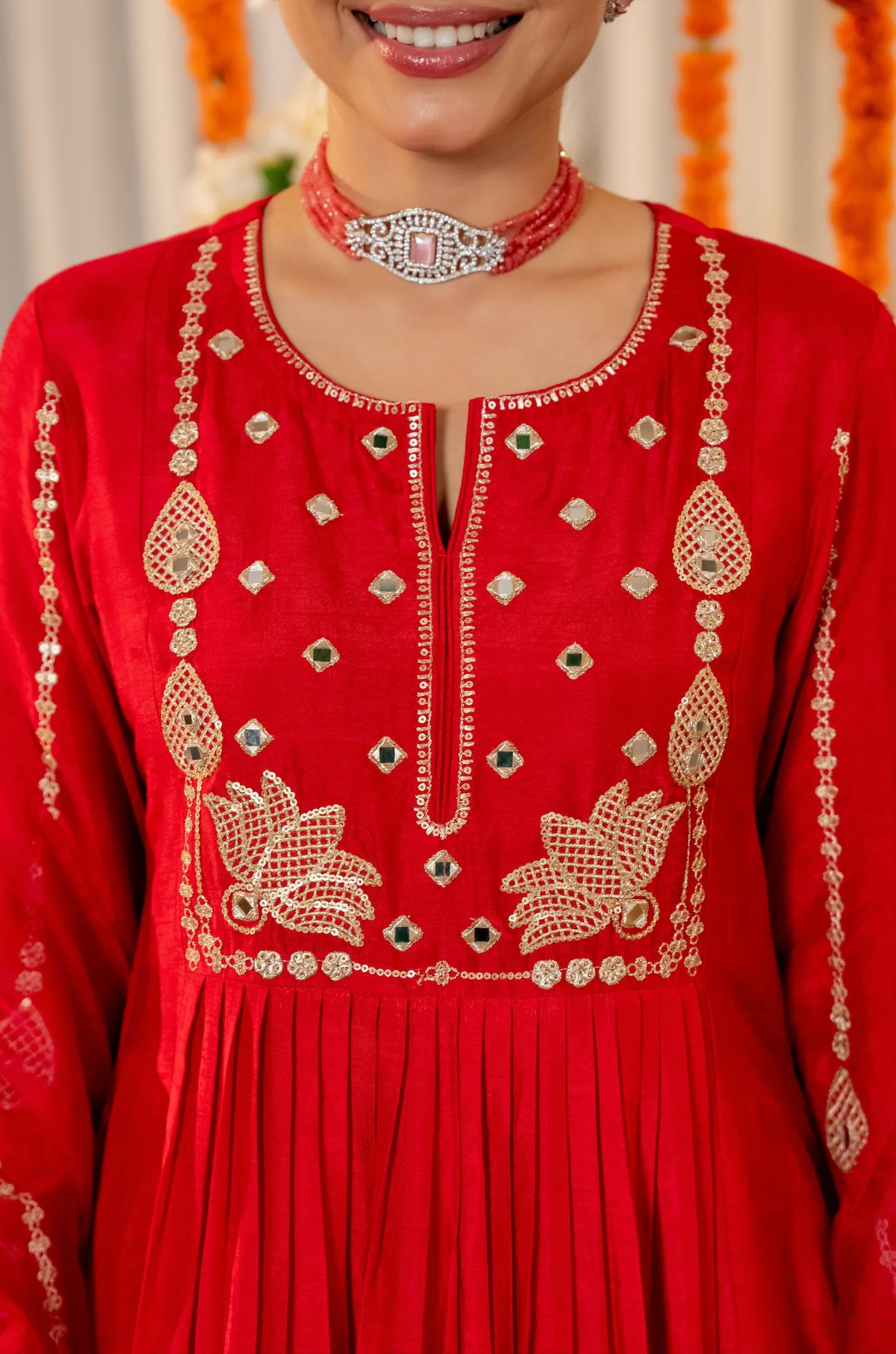 Pink Aura Russian Silk Suit Set - Image 15