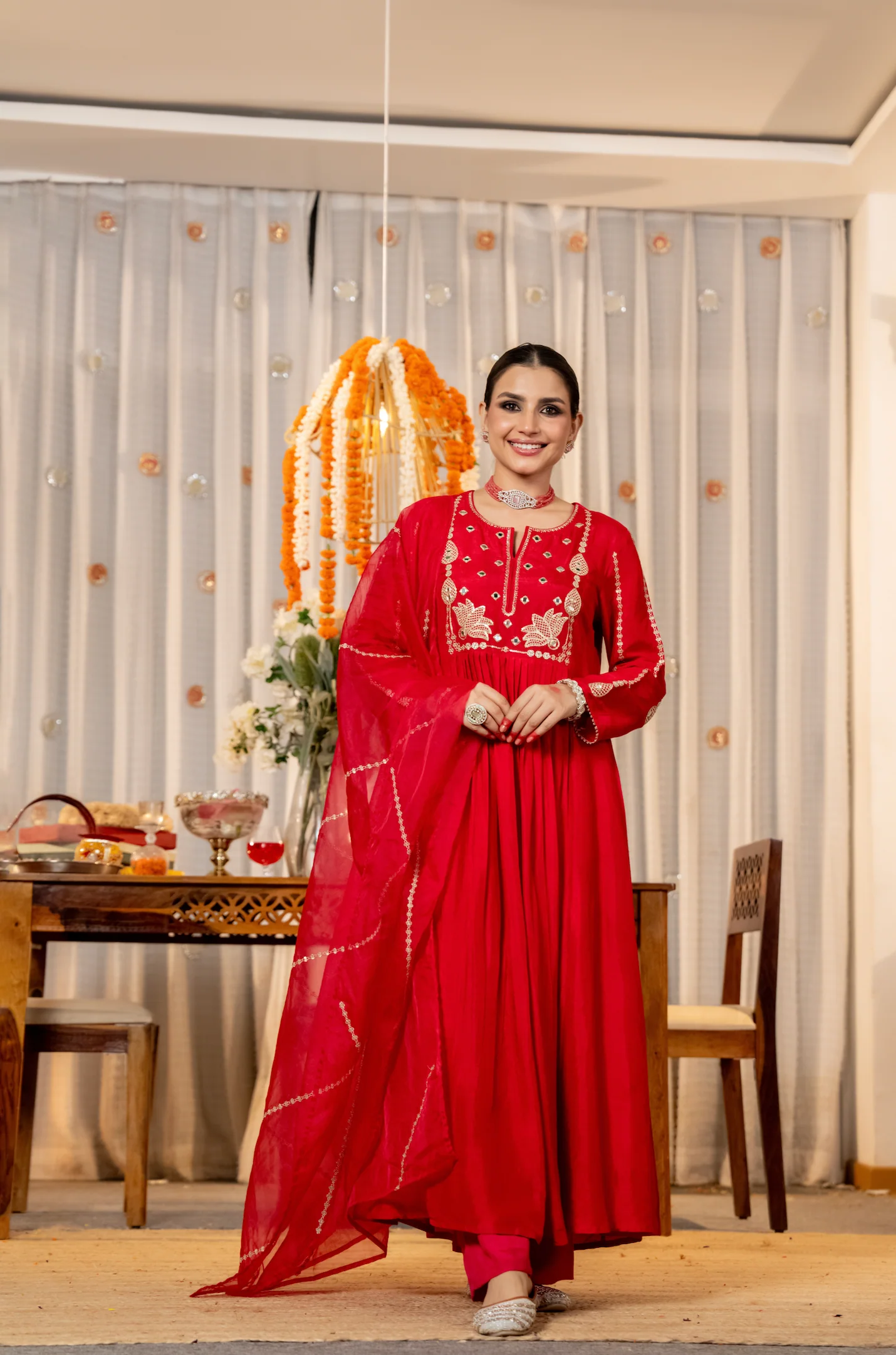 Pink Aura Russian Silk Suit Set - Image 2
