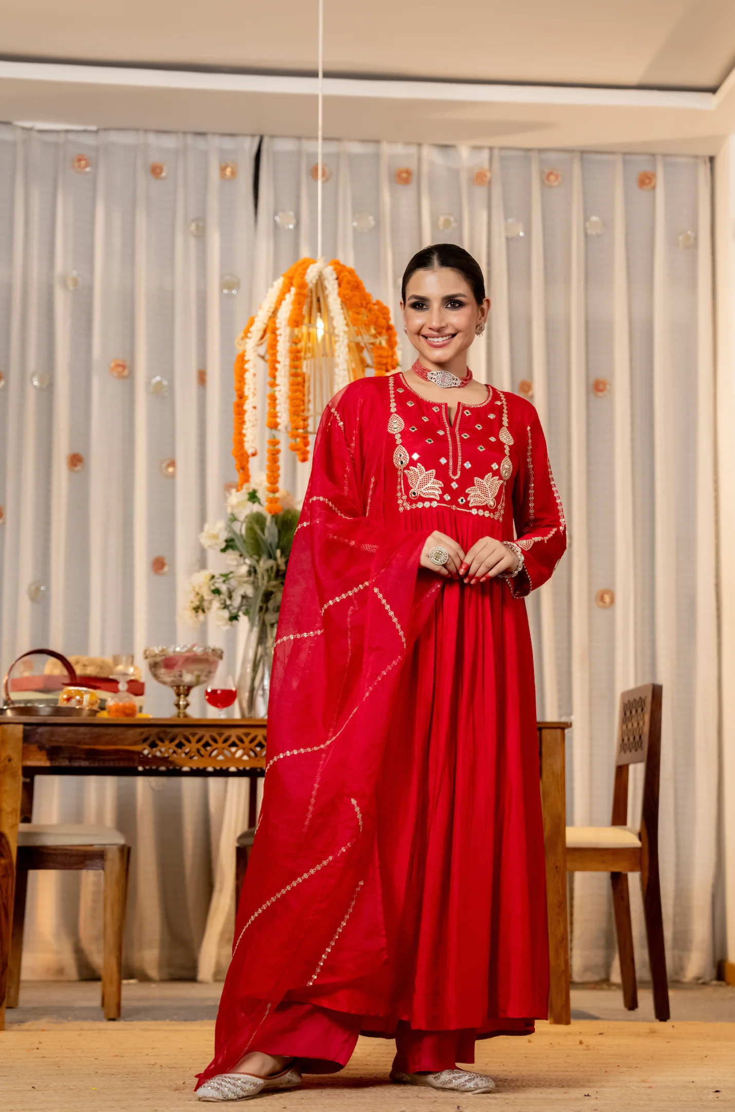 Pink Aura Russian Silk Suit Set - Image 3