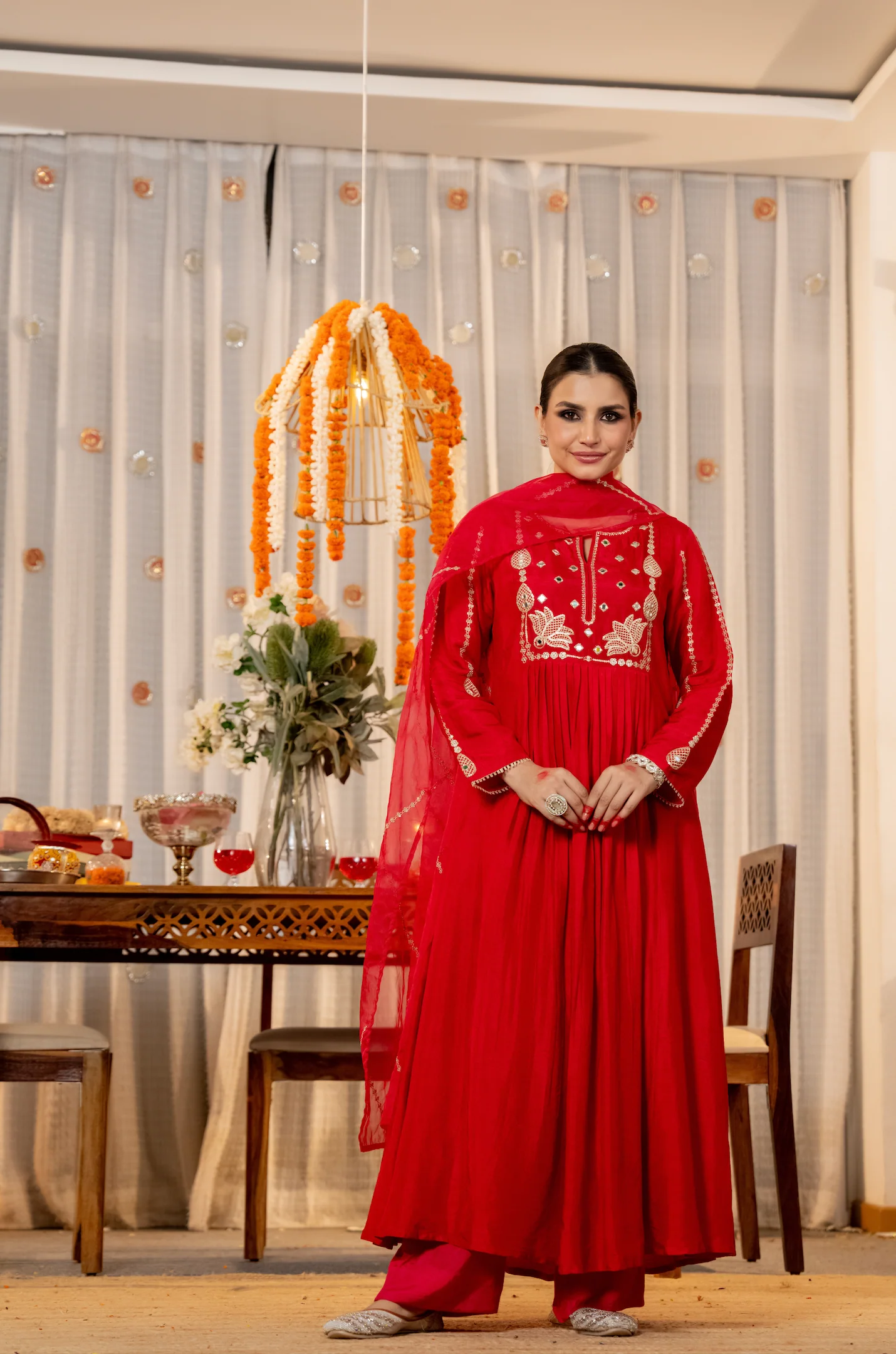 Pink Aura Russian Silk Suit Set - Image 4