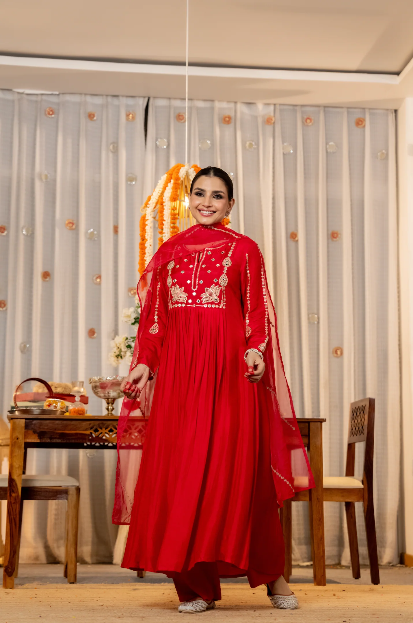 Pink Aura Russian Silk Suit Set - Image 7