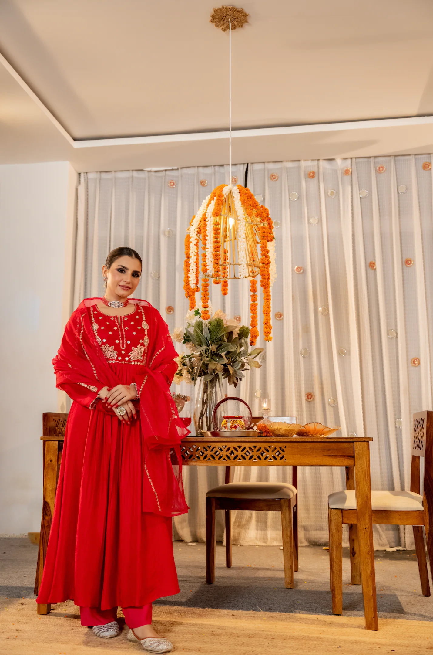 Pink Aura Russian Silk Suit Set - Image 9
