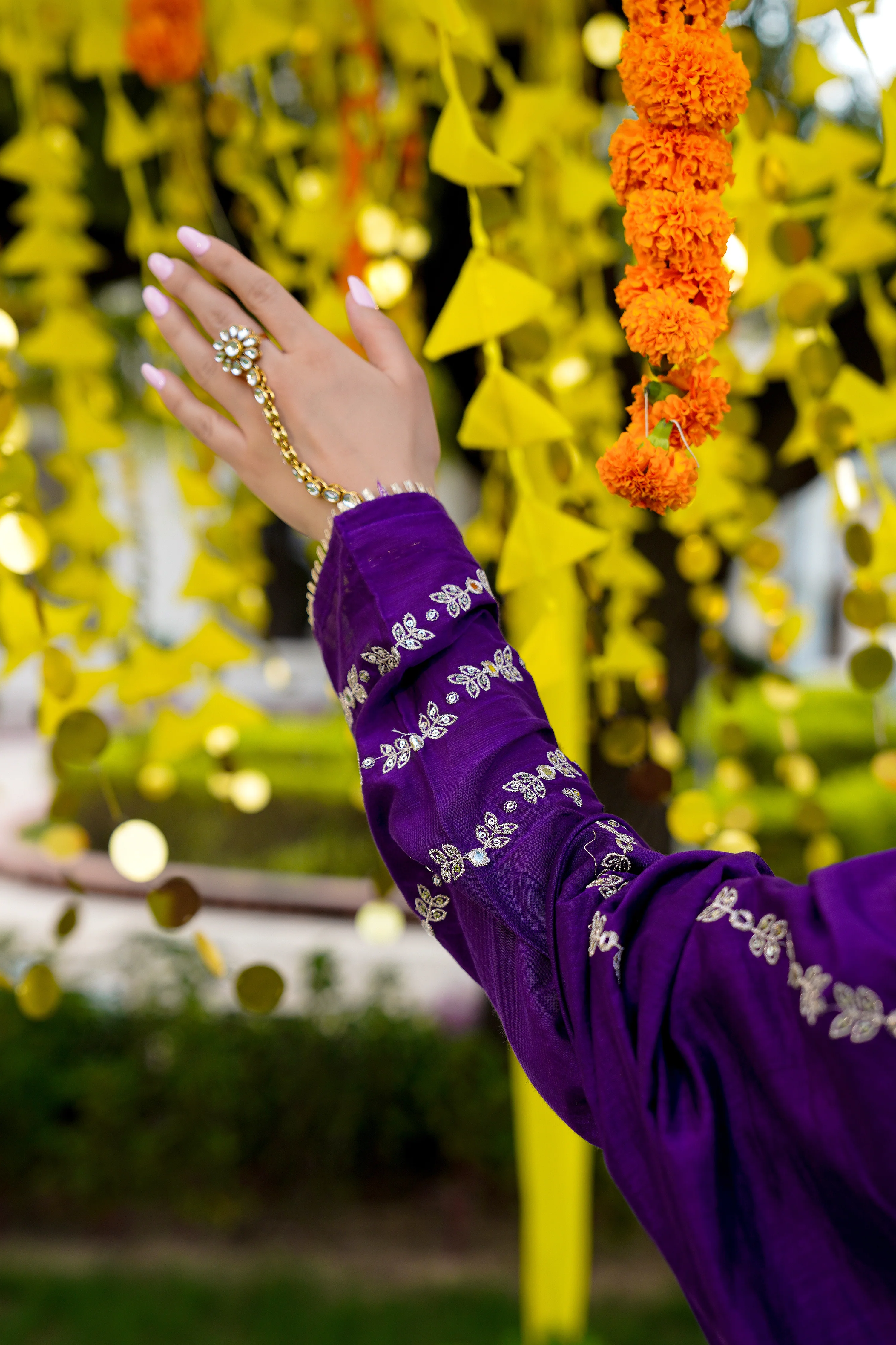 Royal Zari Purple Suit Set - Image 12