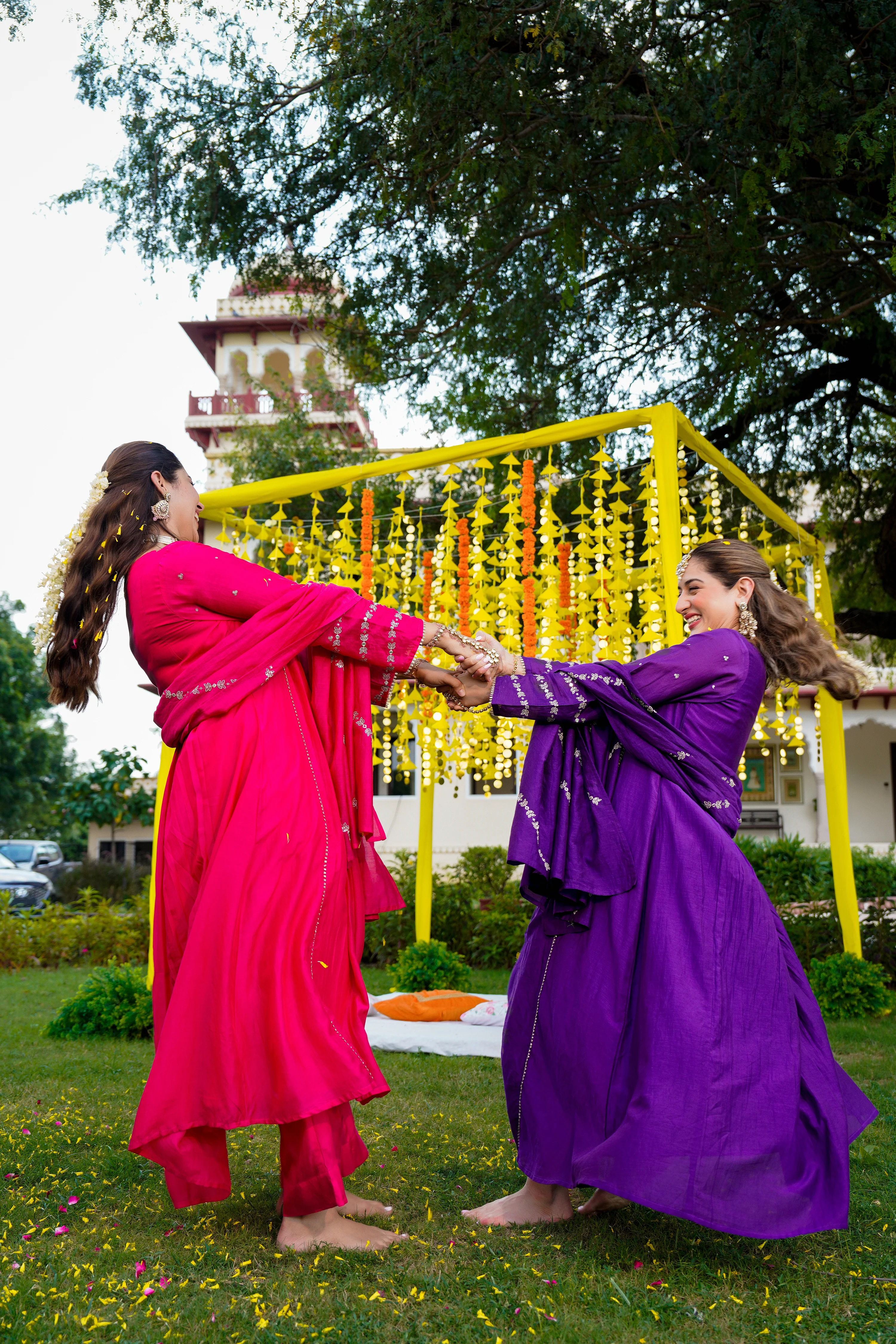Royal Zari Purple Suit Set - Image 16
