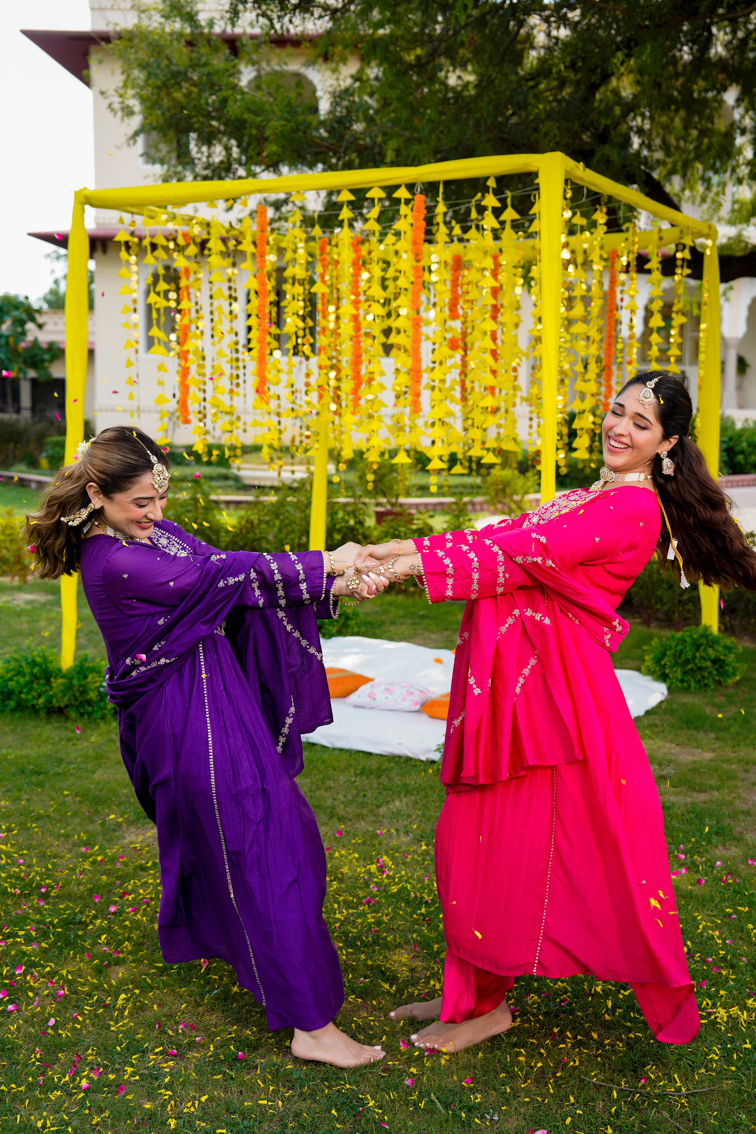 Royal Zari Purple Suit Set - Image 17
