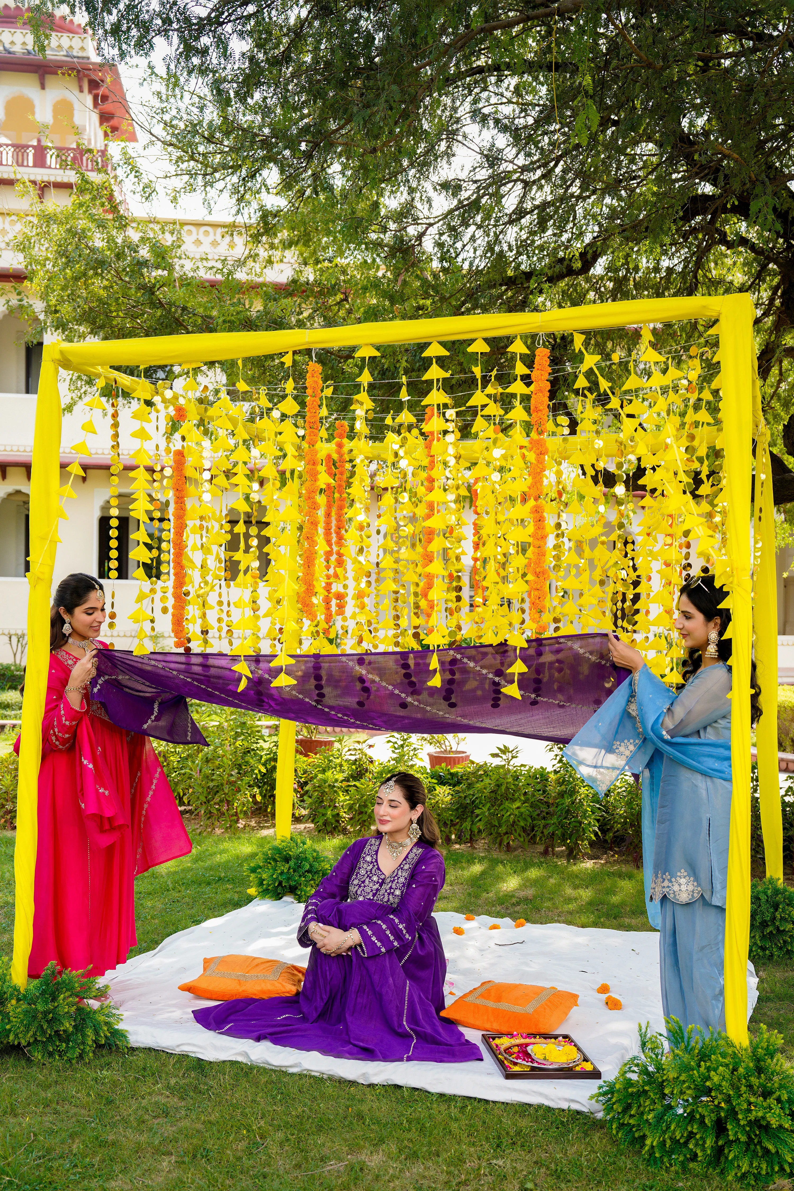 Royal Zari Purple Suit Set - Image 19
