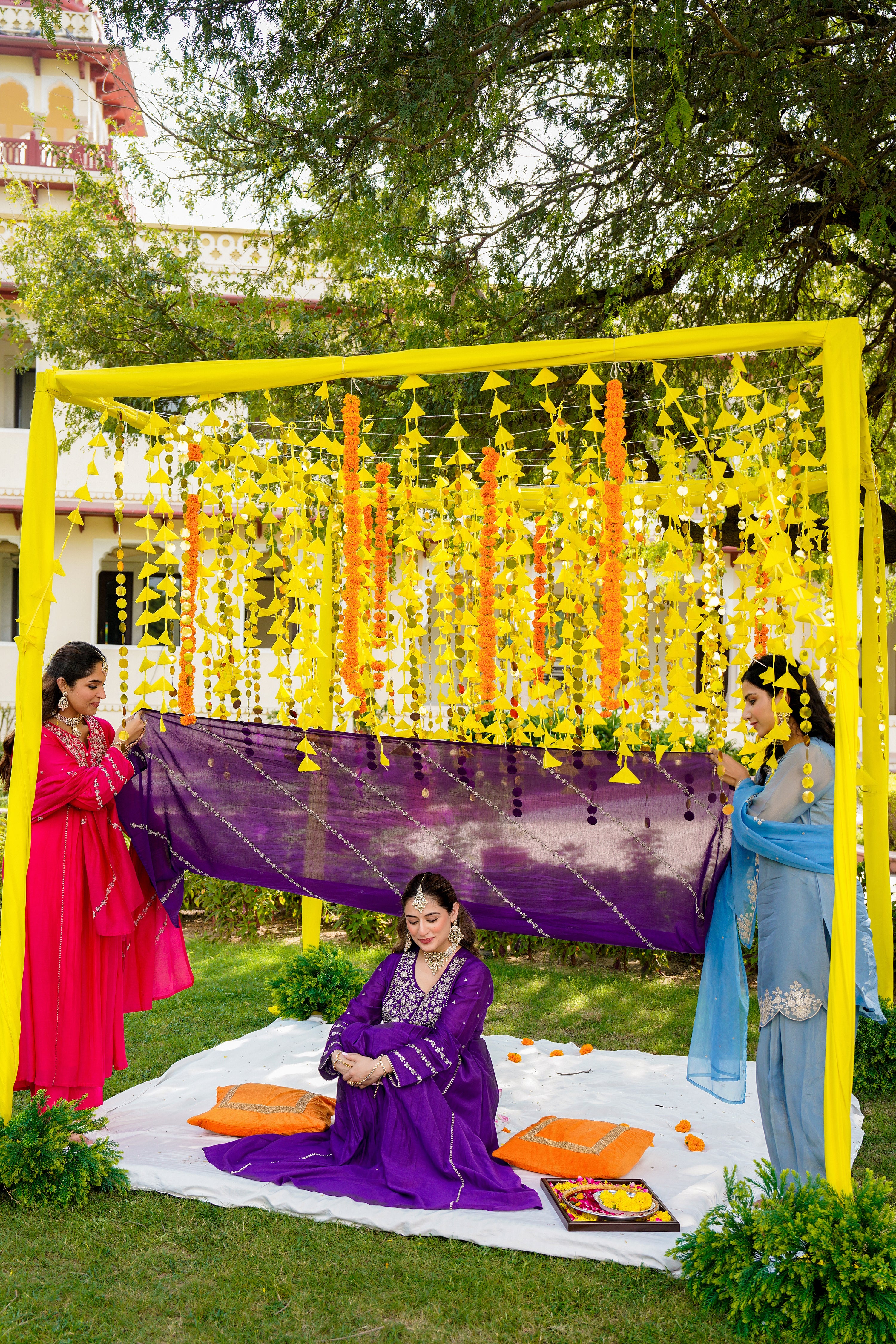 Royal Zari Purple Suit Set - Image 20
