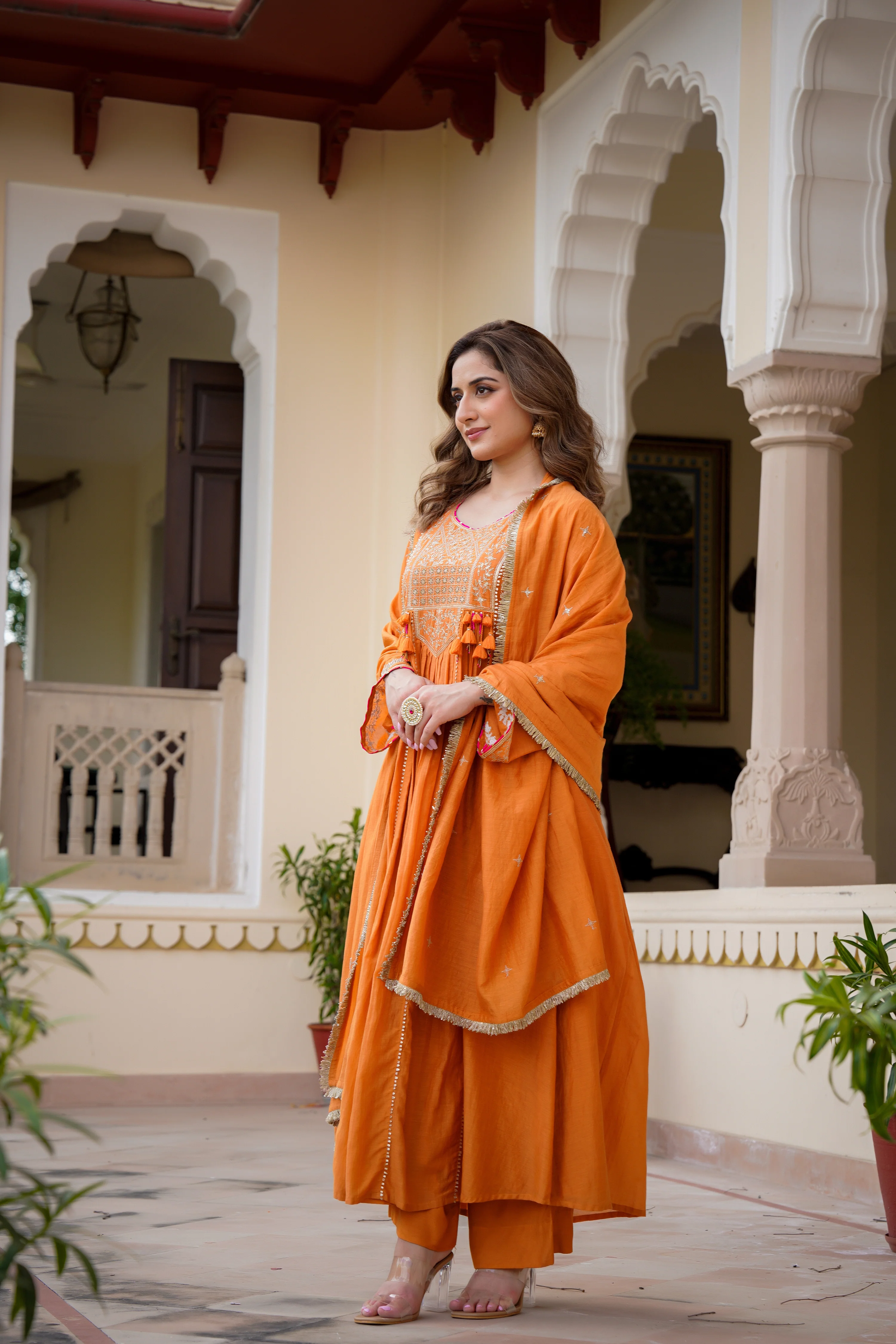 Amber Gaze Chanderi Set - Image 2