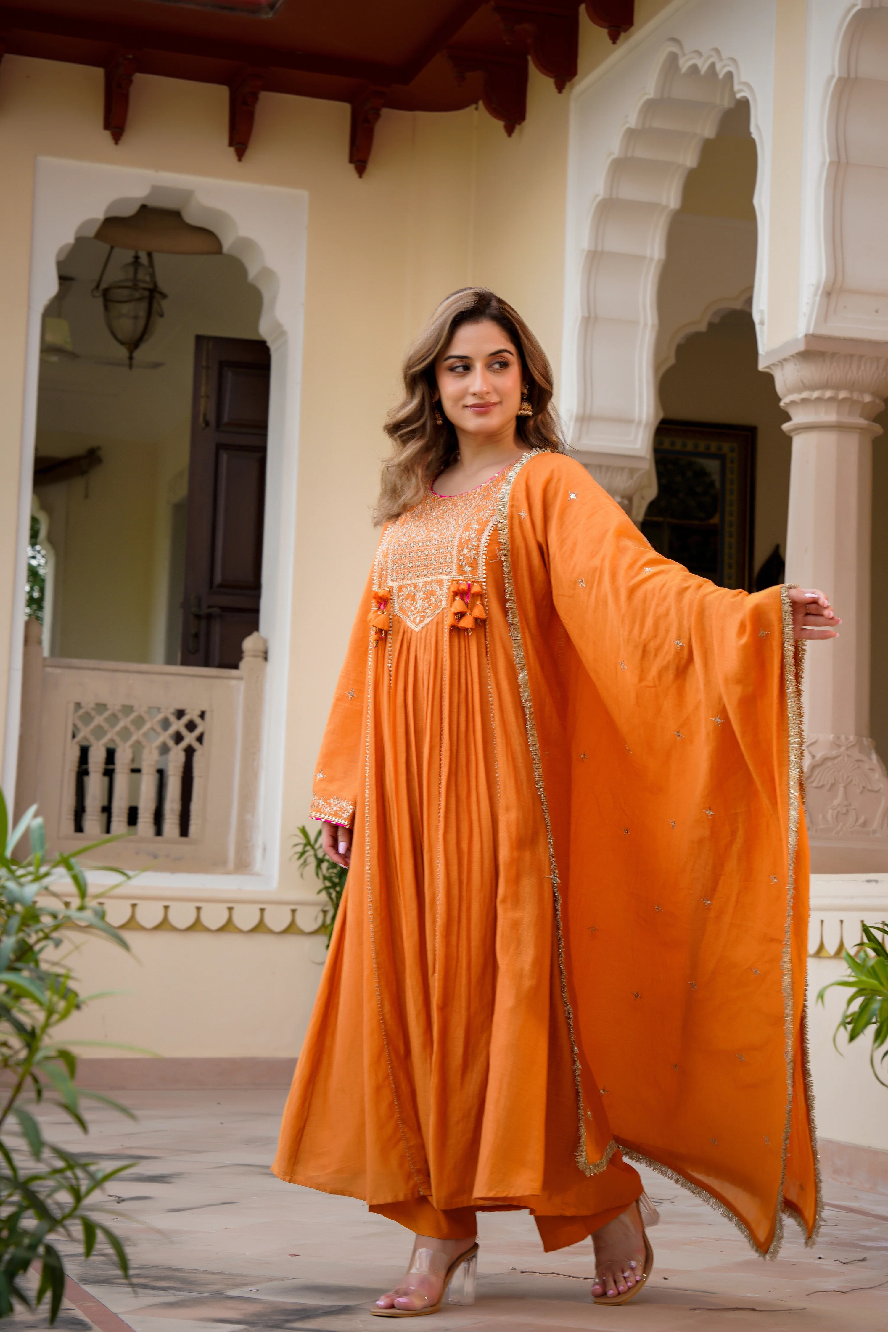 Amber Gaze Chanderi Set - Image 7