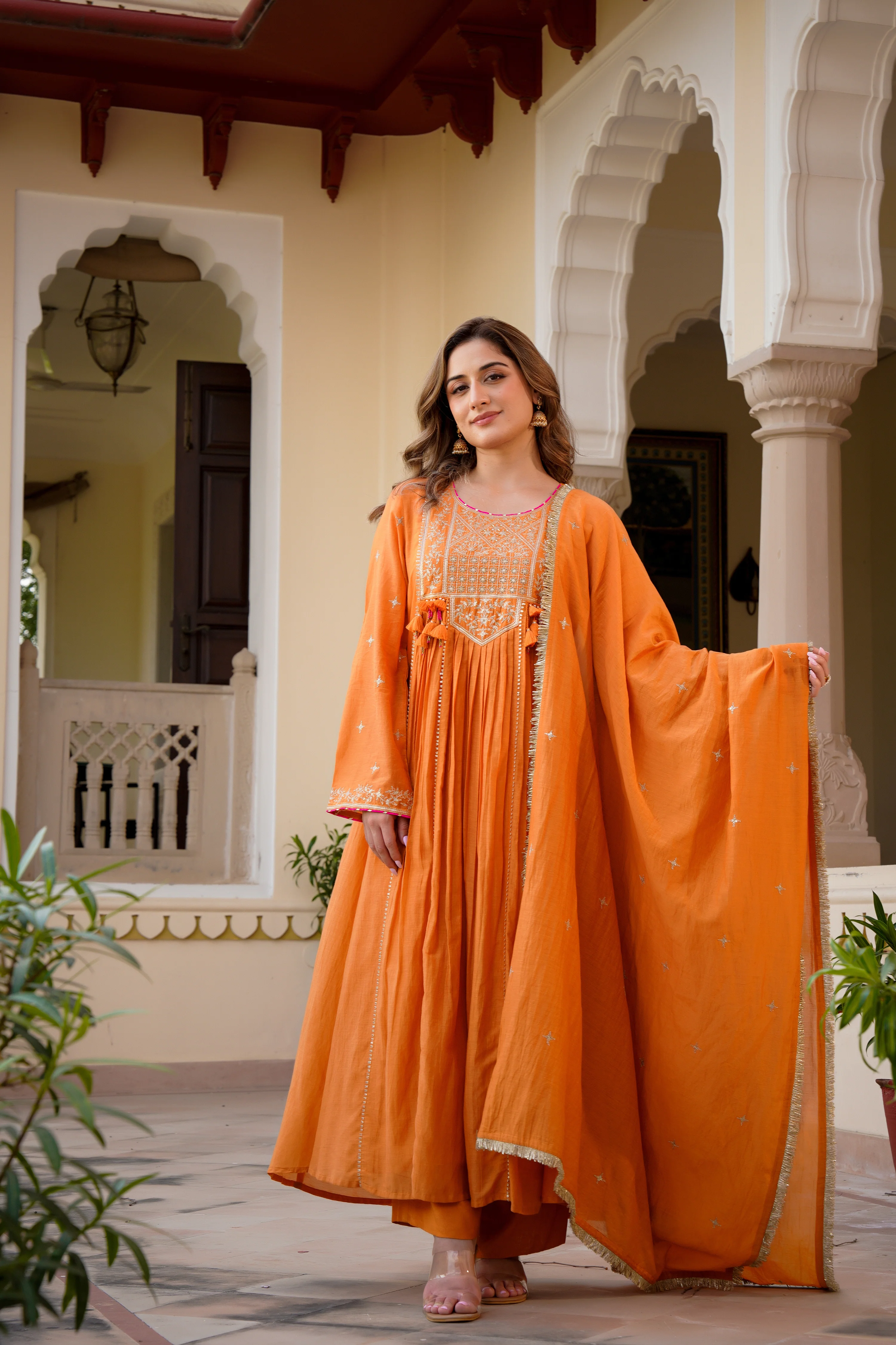 Amber Gaze Chanderi Set - Image 8