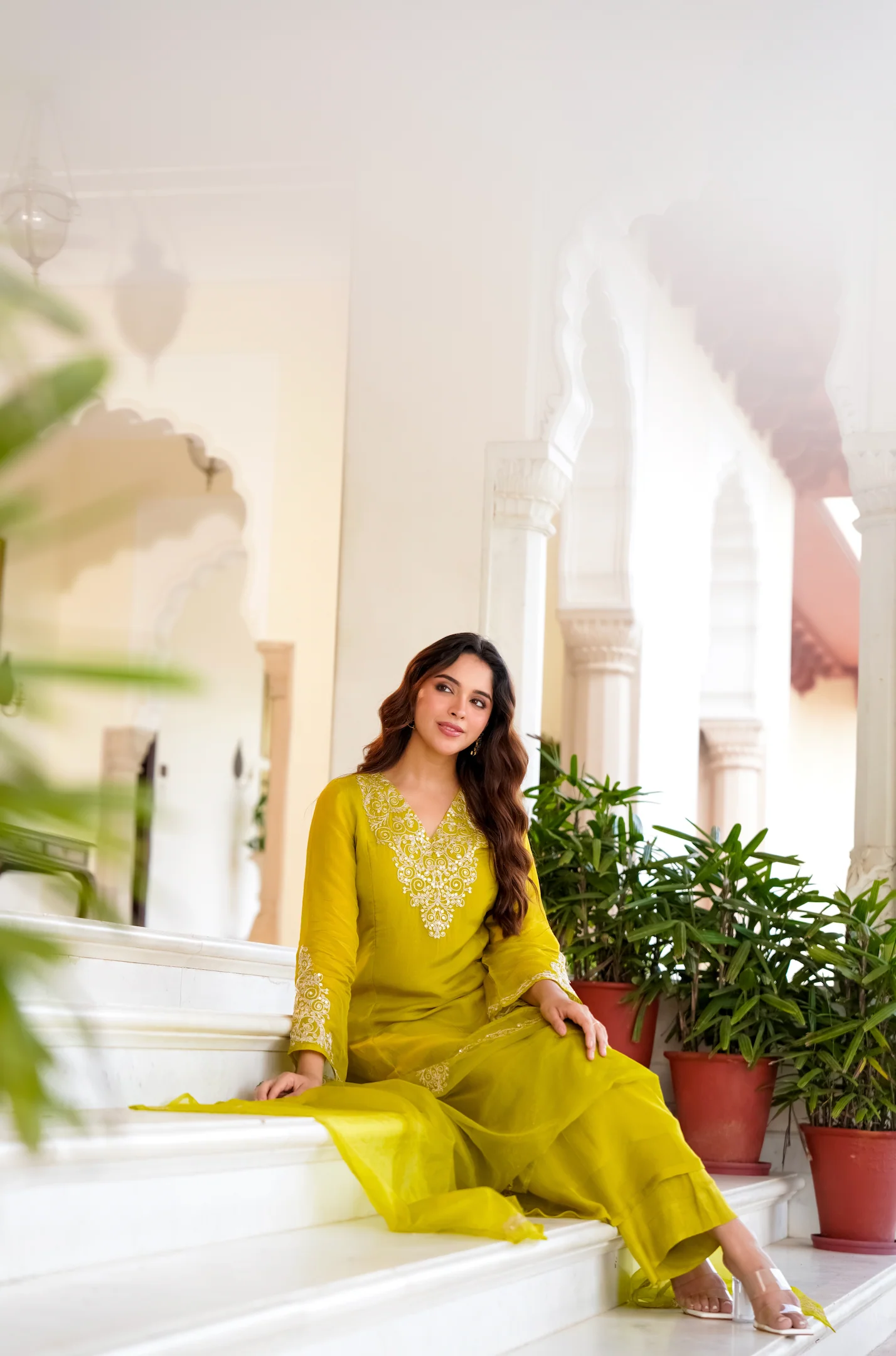 Golden Meadow Organza Suit Set - Image 13