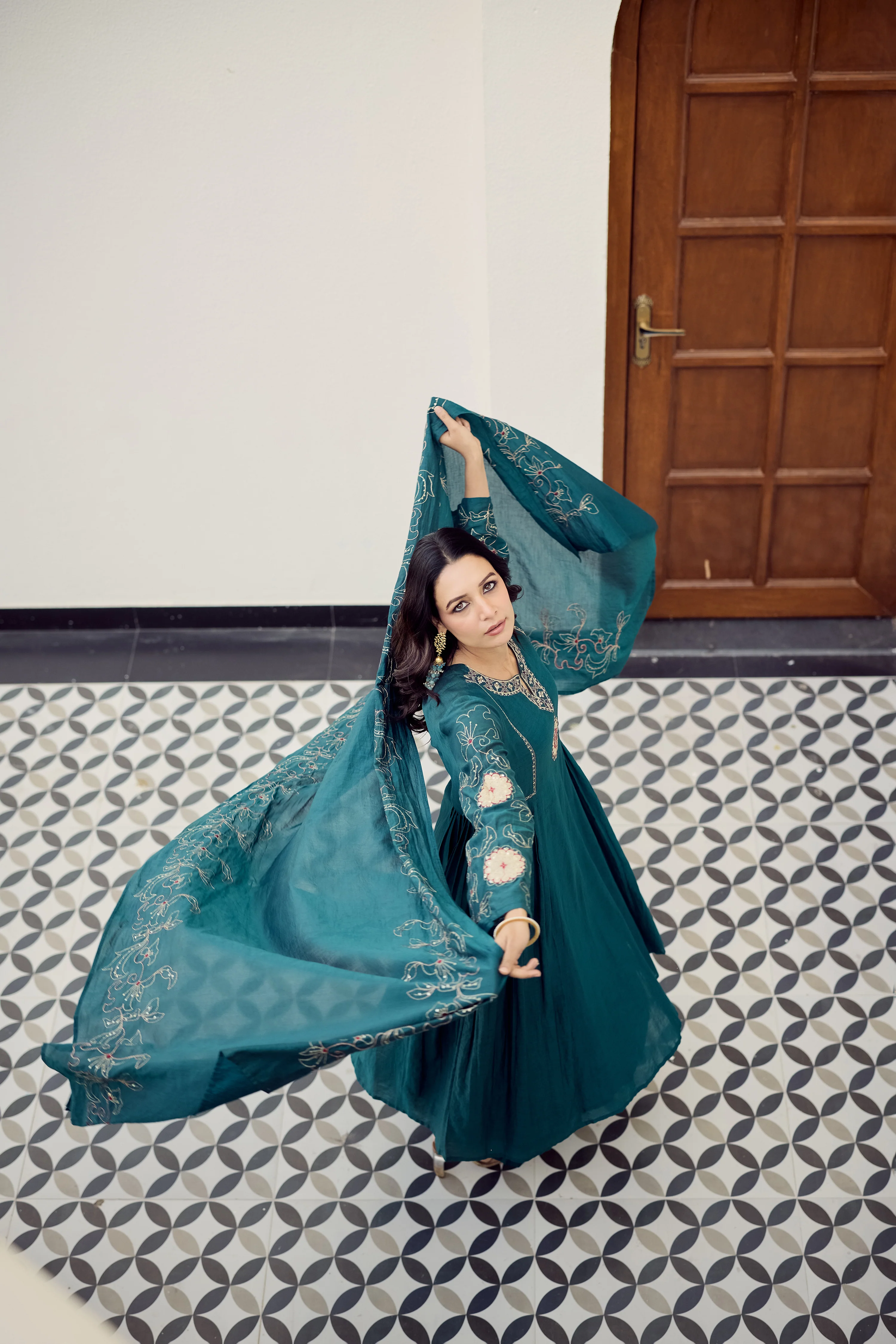 Ocean Grace Chanderi Suit Set - Image 23