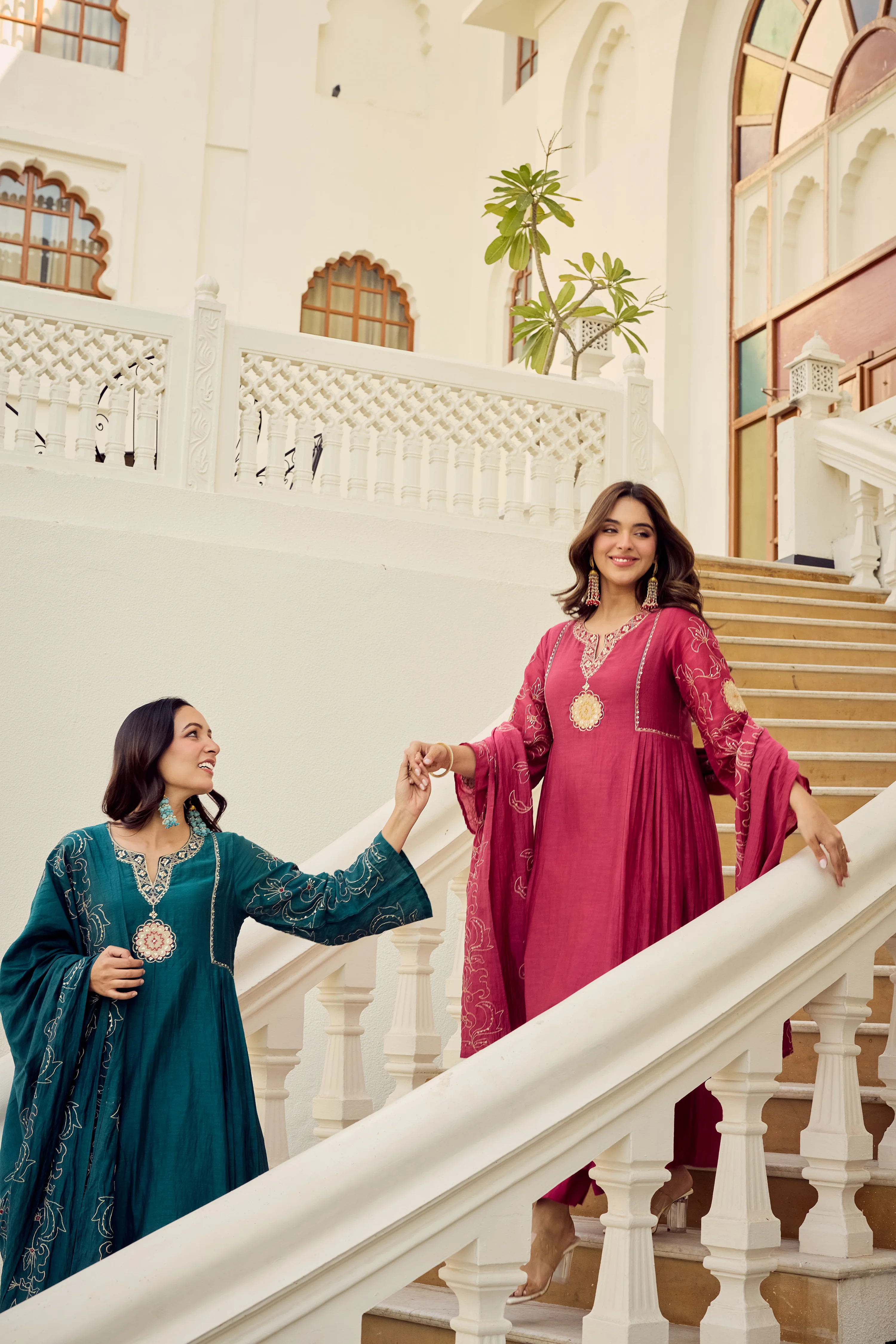 Ocean Grace Chanderi Suit Set - Image 28