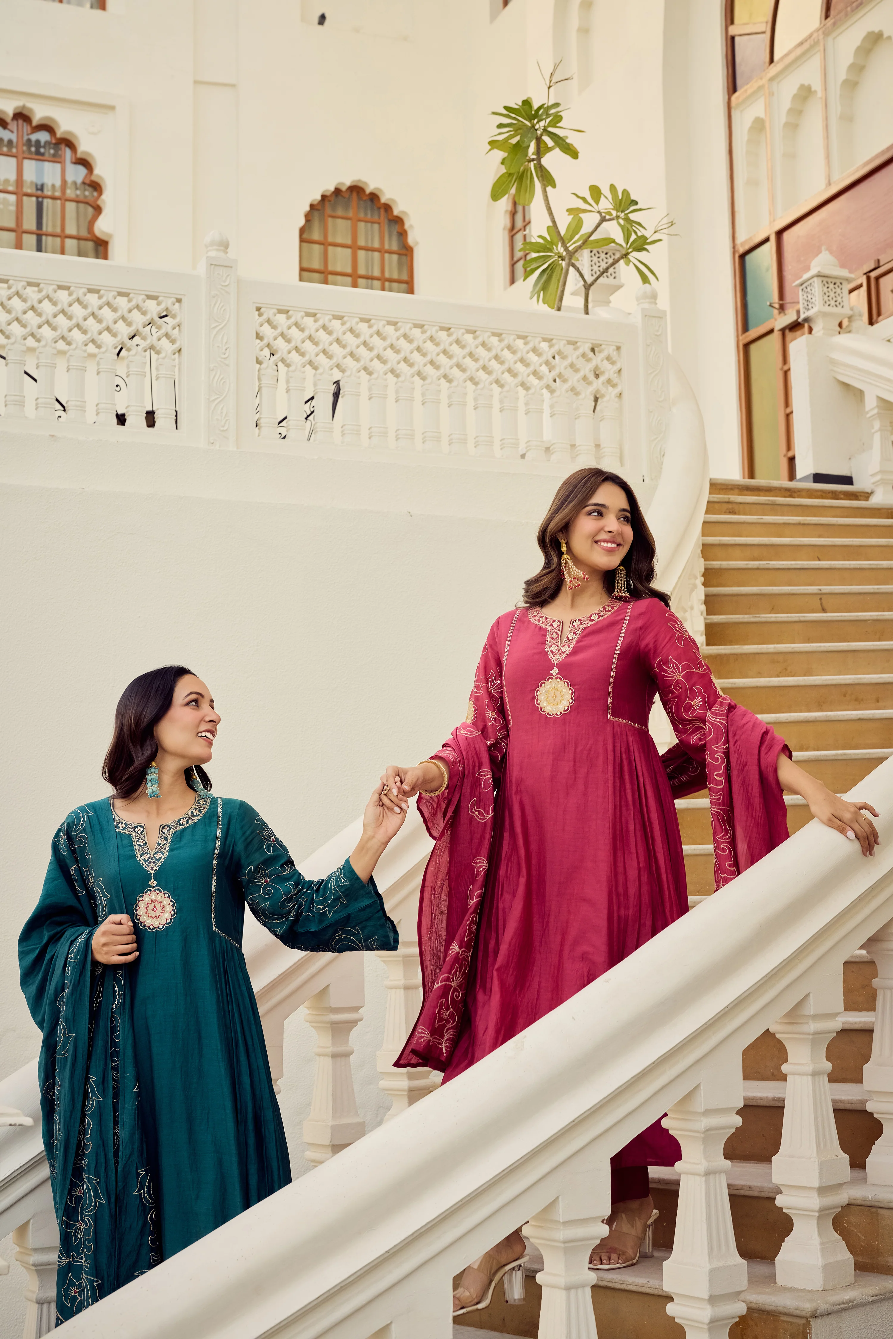 Ocean Grace Chanderi Suit Set - Image 30