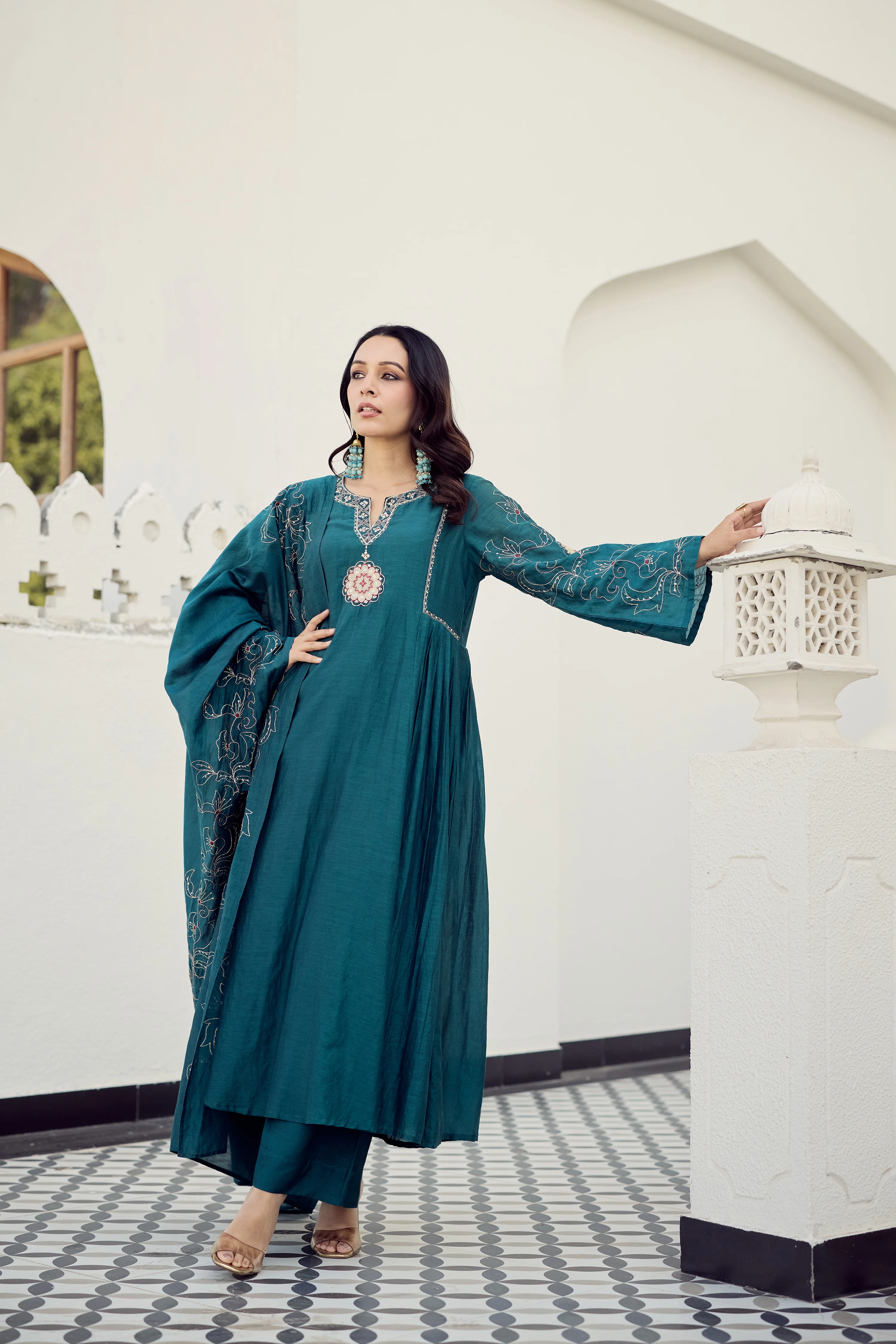 Ocean Grace Chanderi Suit Set - Image 4