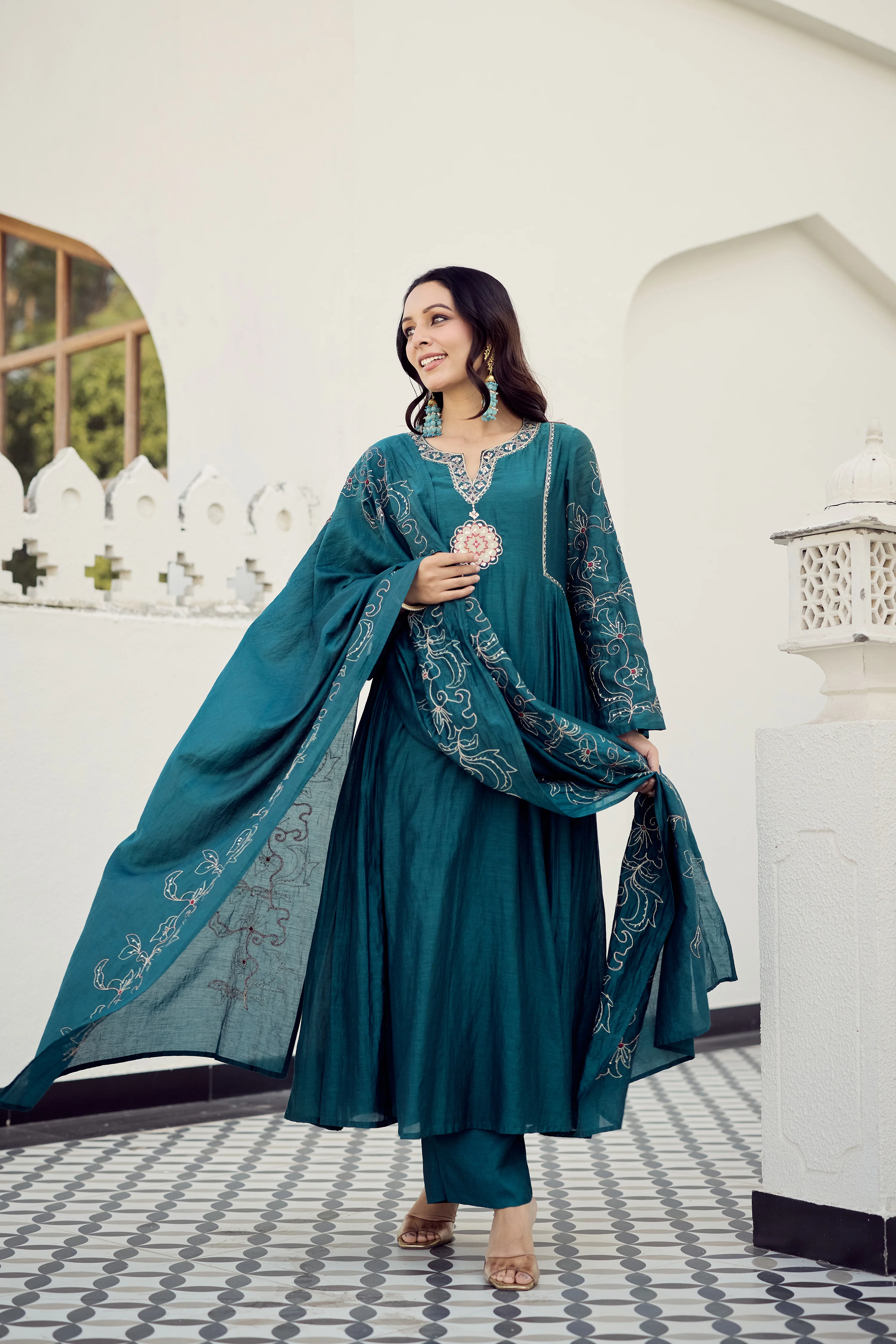 Ocean Grace Chanderi Suit Set - Image 7