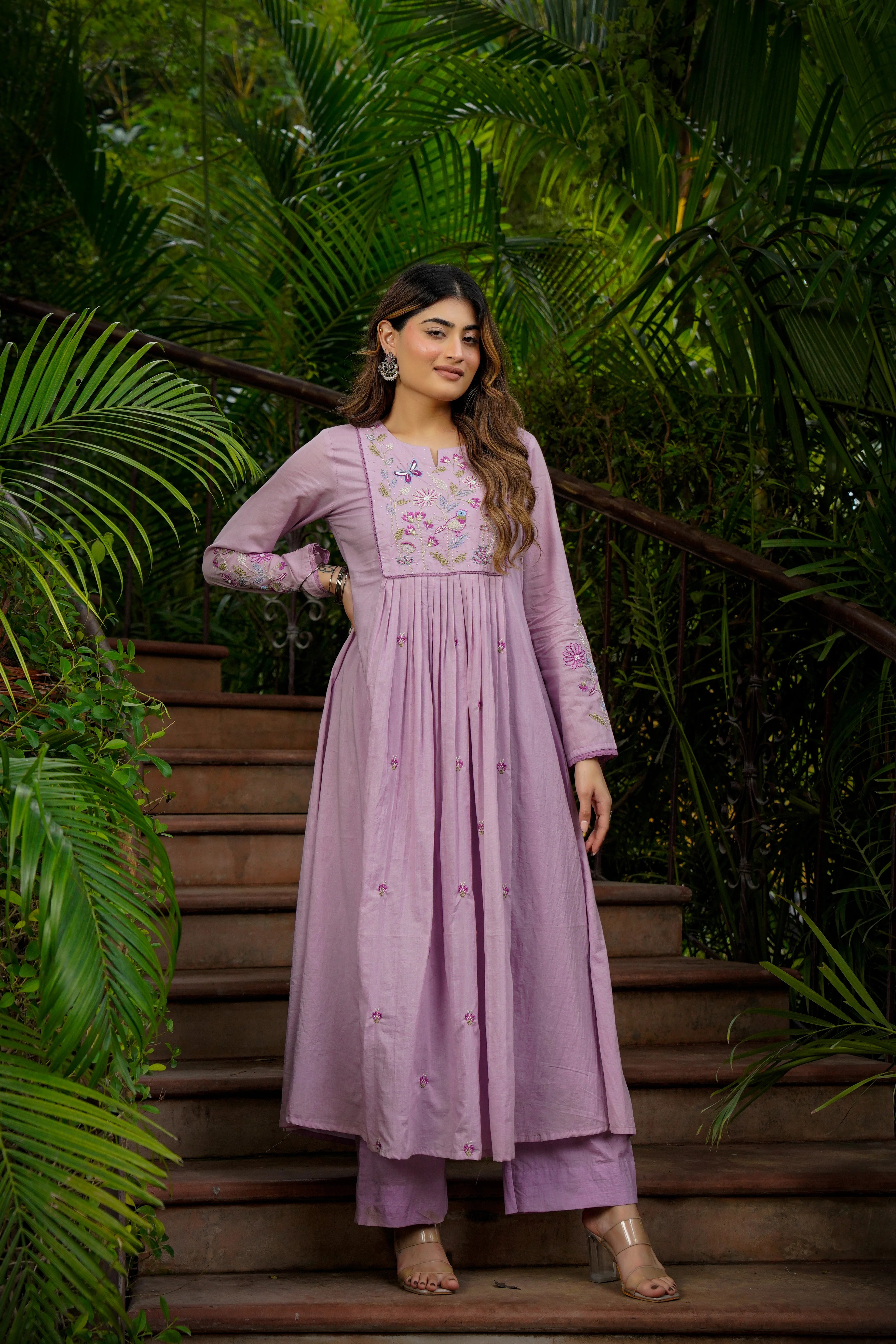 Lilac Grace Flared Suit Set - Image 4