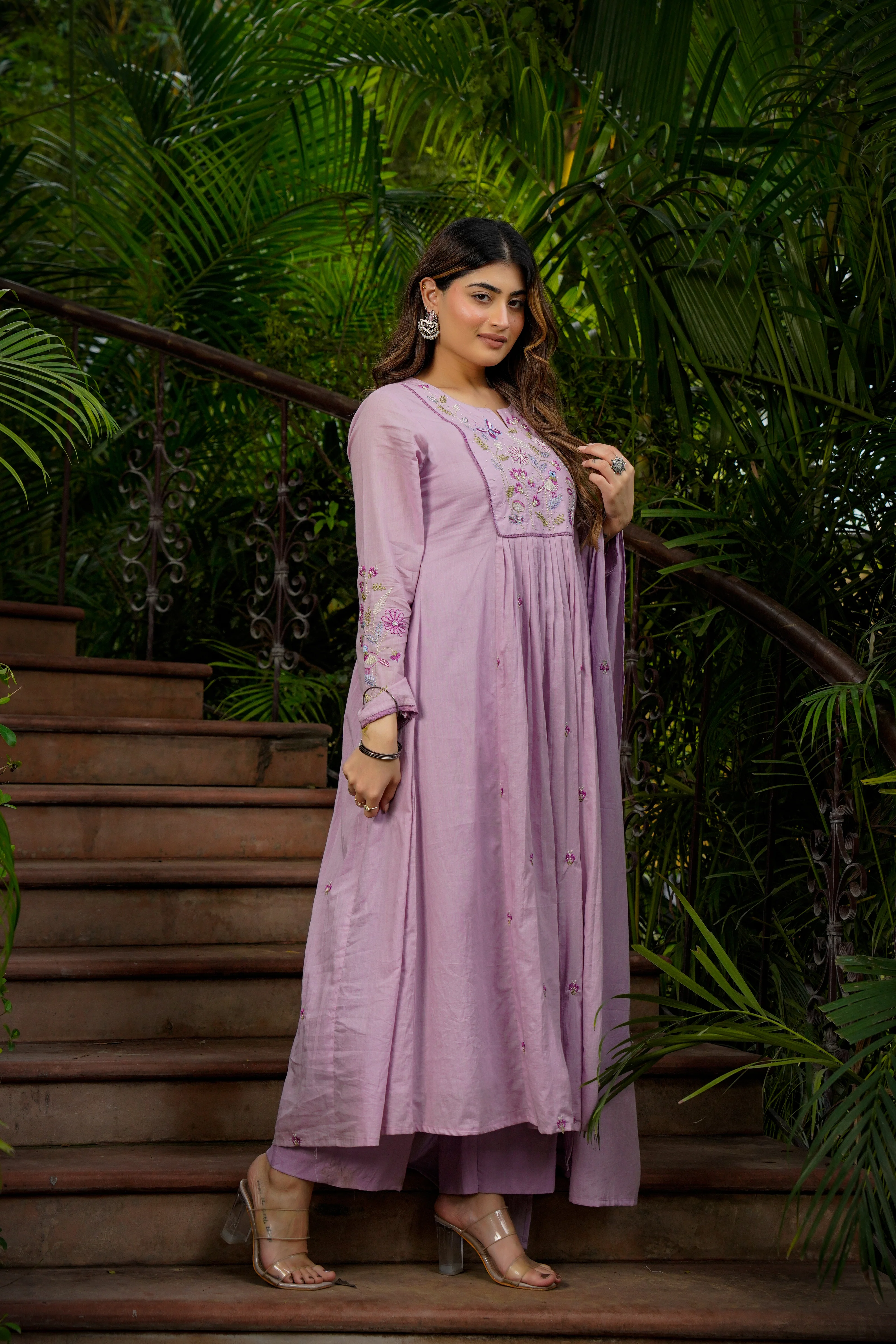 Lilac Grace Flared Suit Set - Image 5