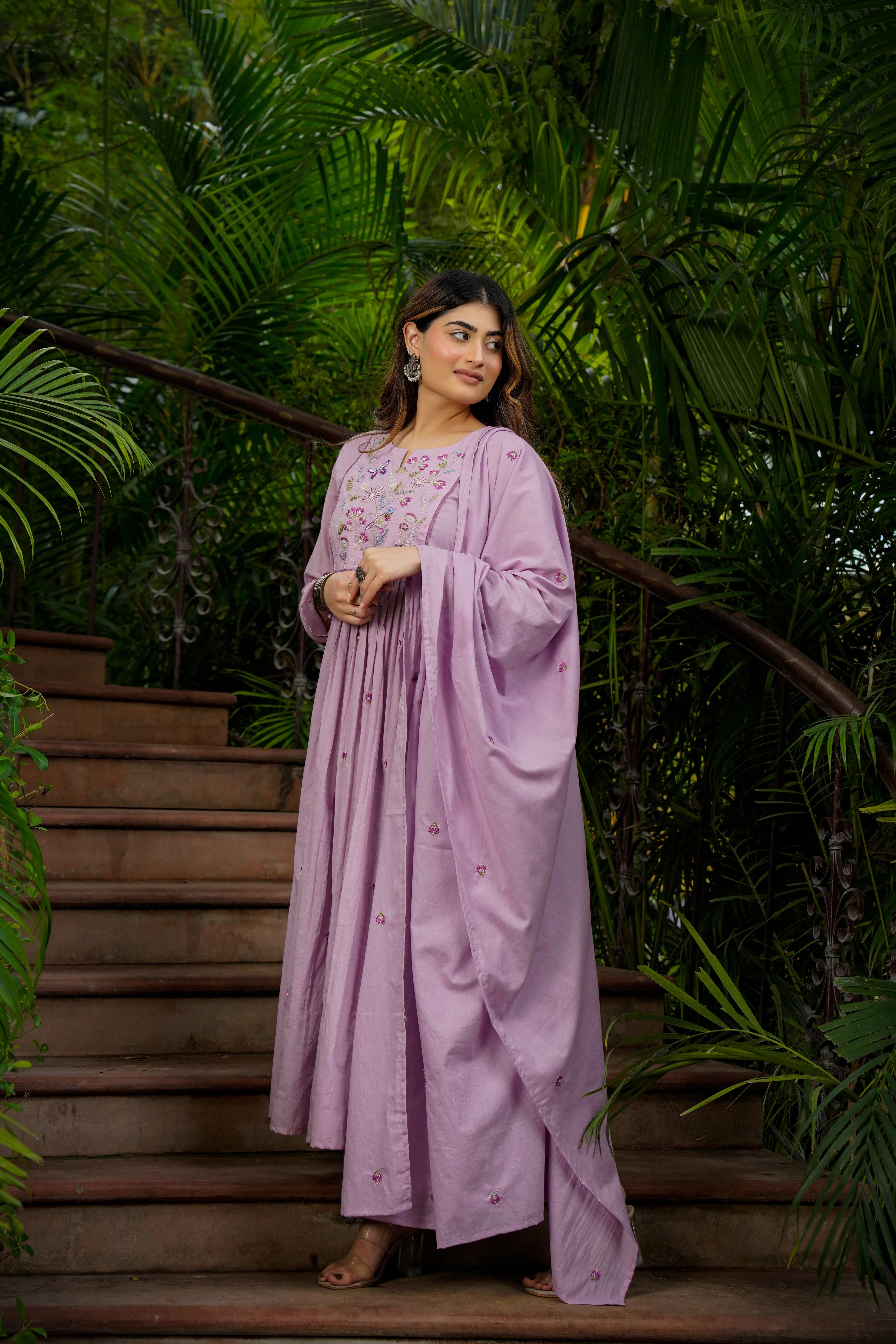 Lilac Grace Flared Suit Set - Image 7