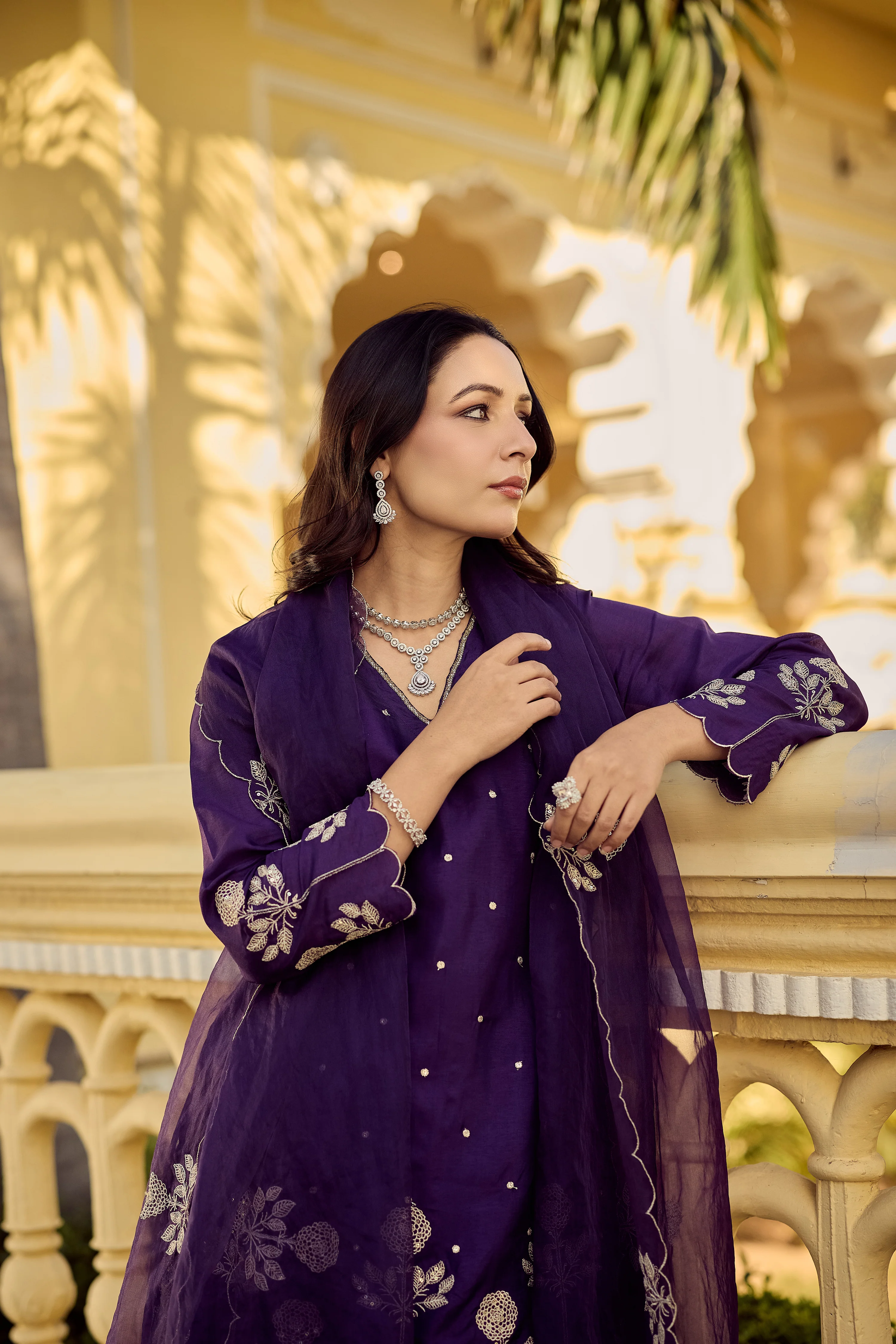 Plum Grace Embroidered Suit Set - Image 14