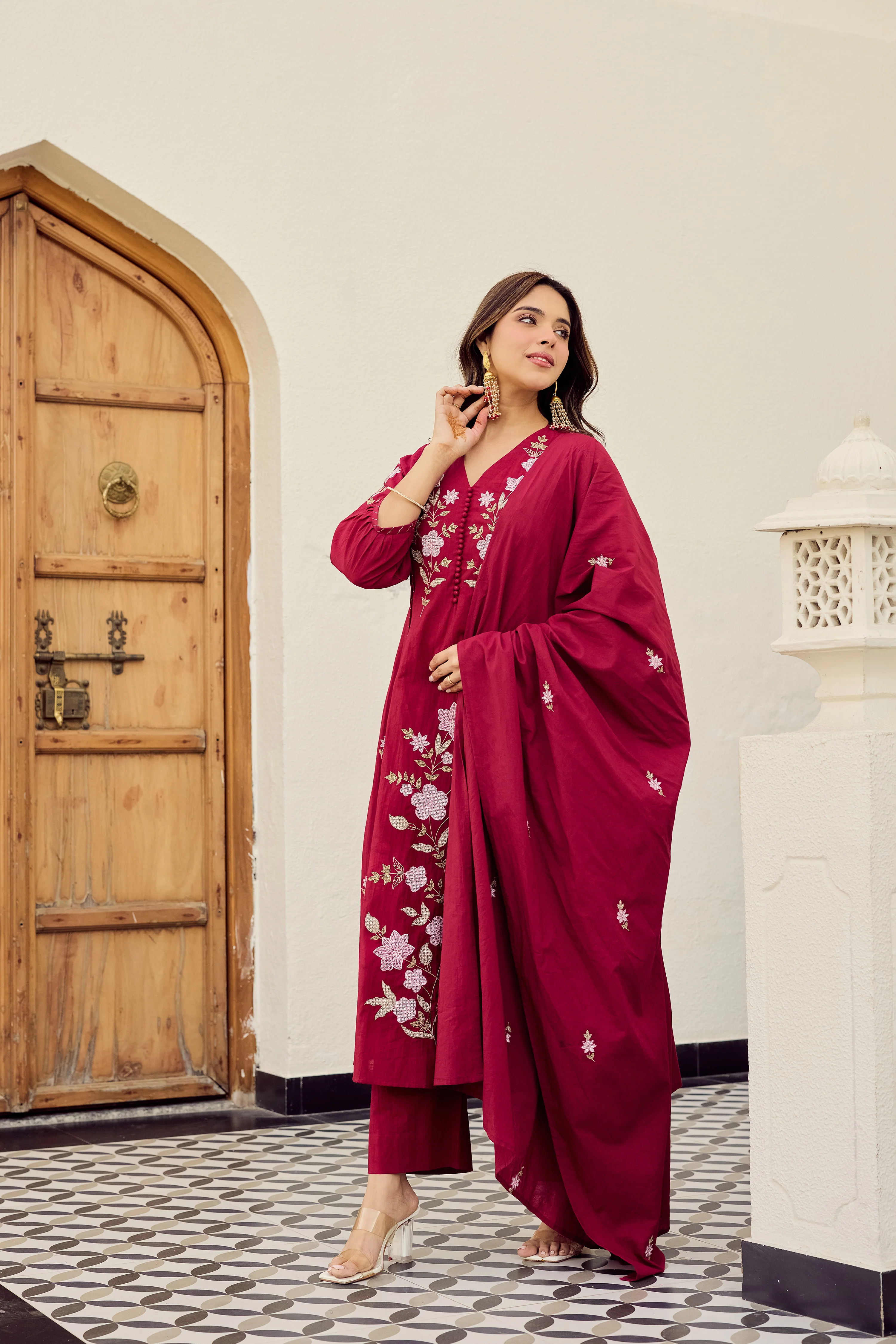 Crimson Blossom Suit Set - Image 16