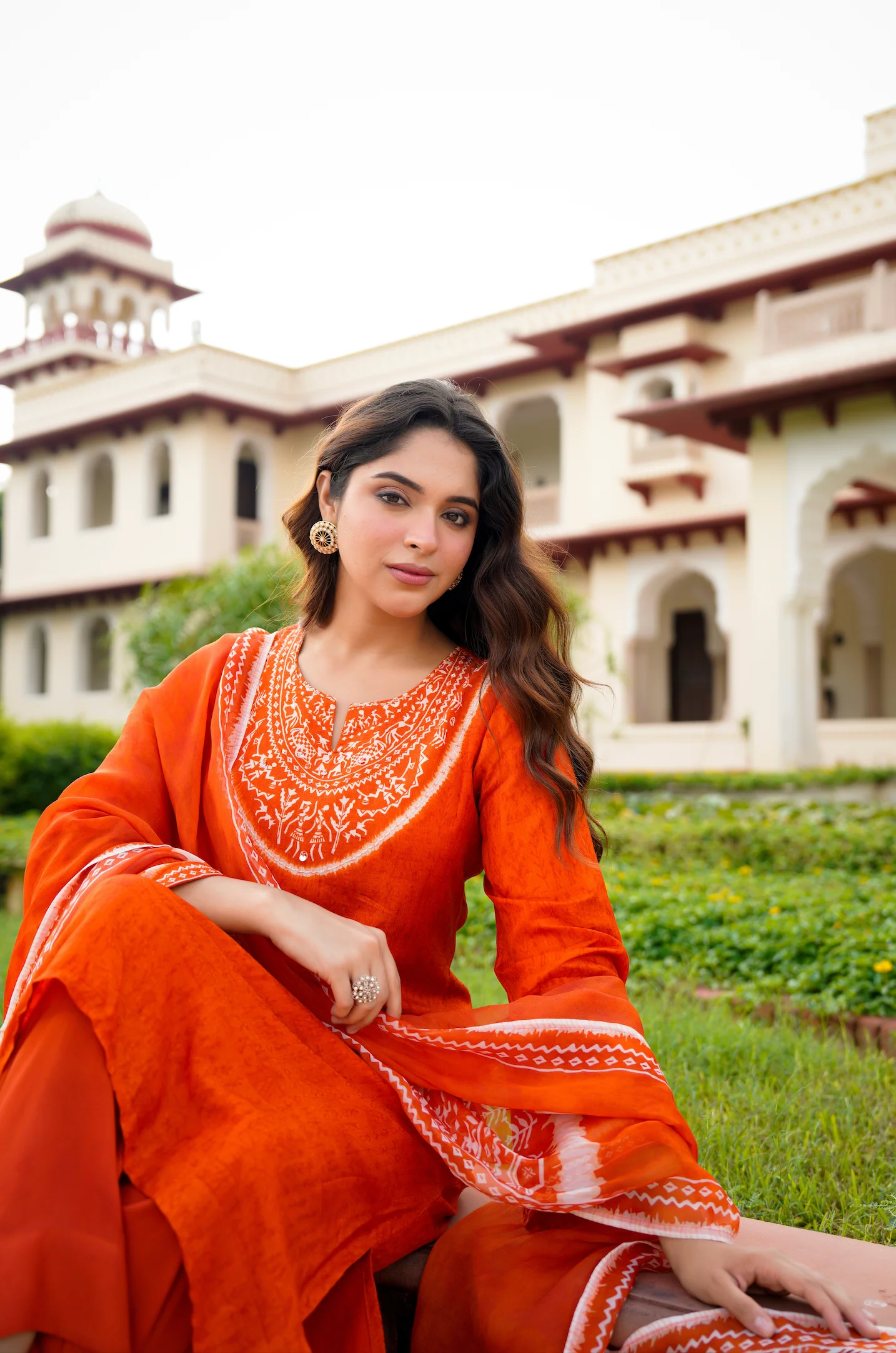 Rustic Bloom Russian Silk Printed Suit Set - Image 11