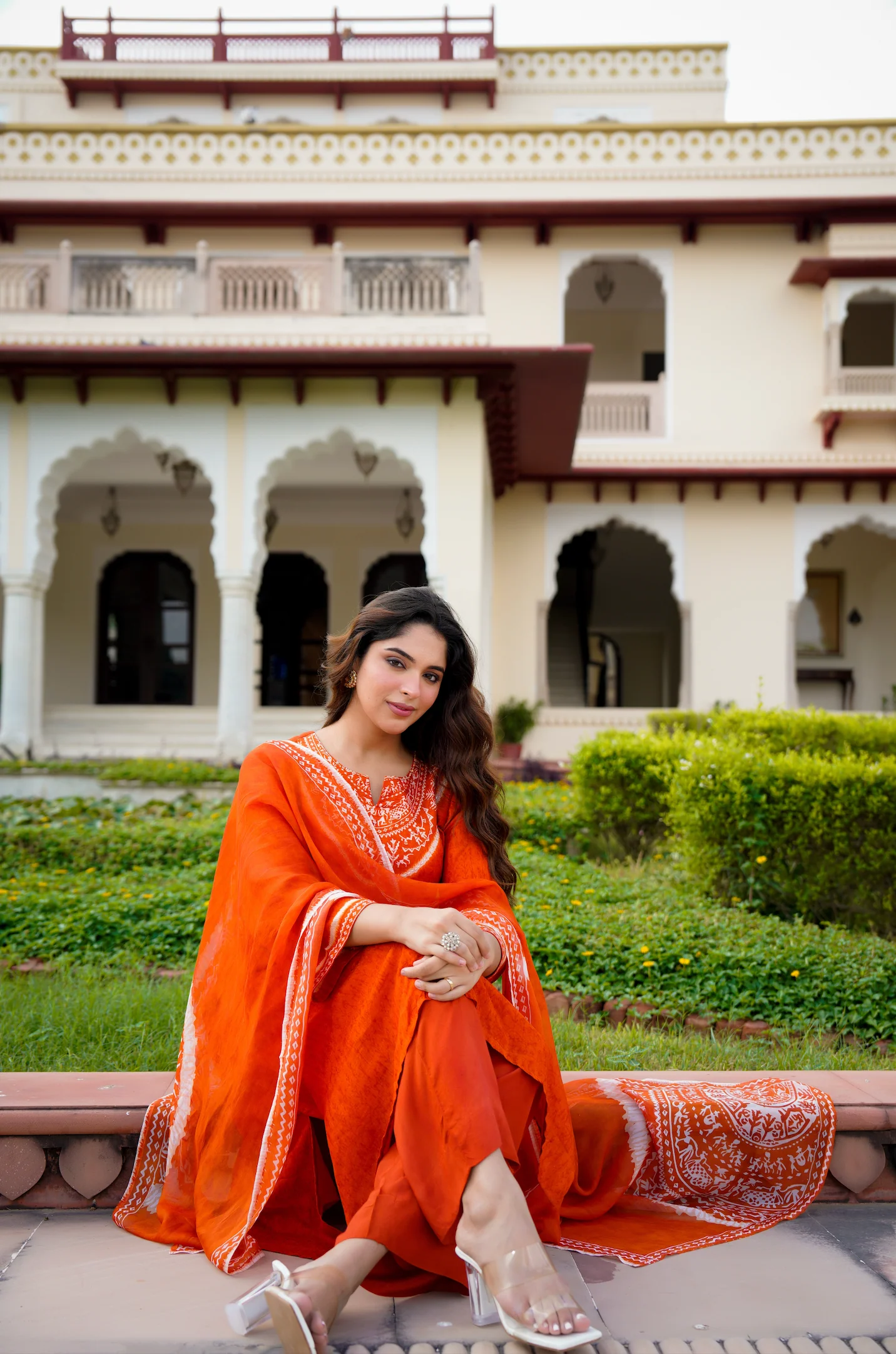 Rustic Bloom Russian Silk Printed Suit Set - Image 13